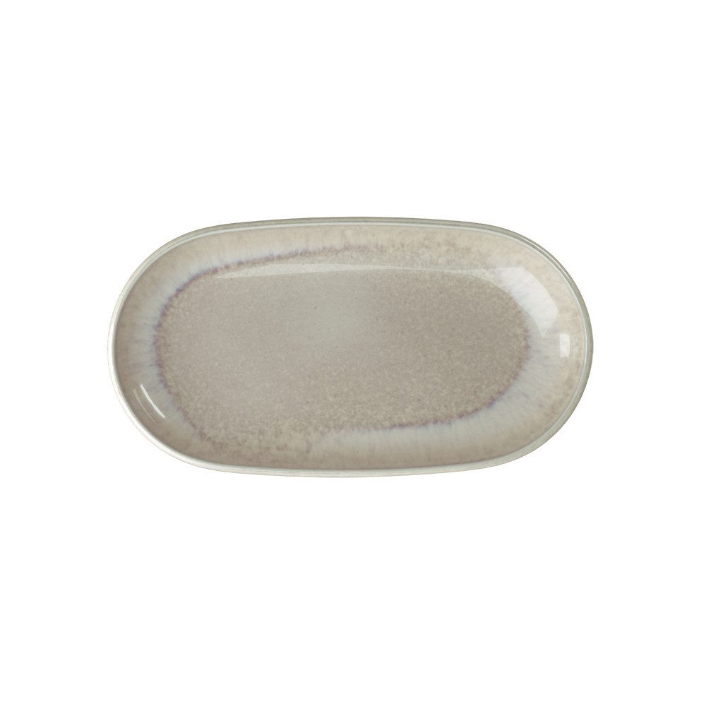 like. by Villeroy & Boch Servierplatte Perlemor Sand Teller oval 23x13xm 23x13x3cm, Porzellan, (1-tlg), Premium Porcelain, mikrow.- & spülm.sicher, Made in Germany