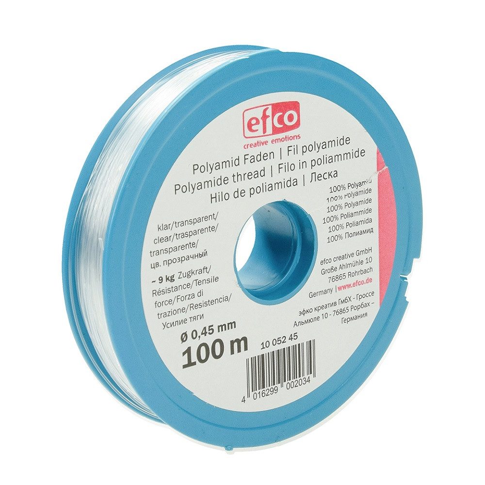 efco creative Schmuckdraht Efco, Perlonfaden / Zugkraft Faden, Polyamid, transparent, Ремесленные бусы /Schmuck Zubehör / Schmuckherstellung / Schmuckzubehör