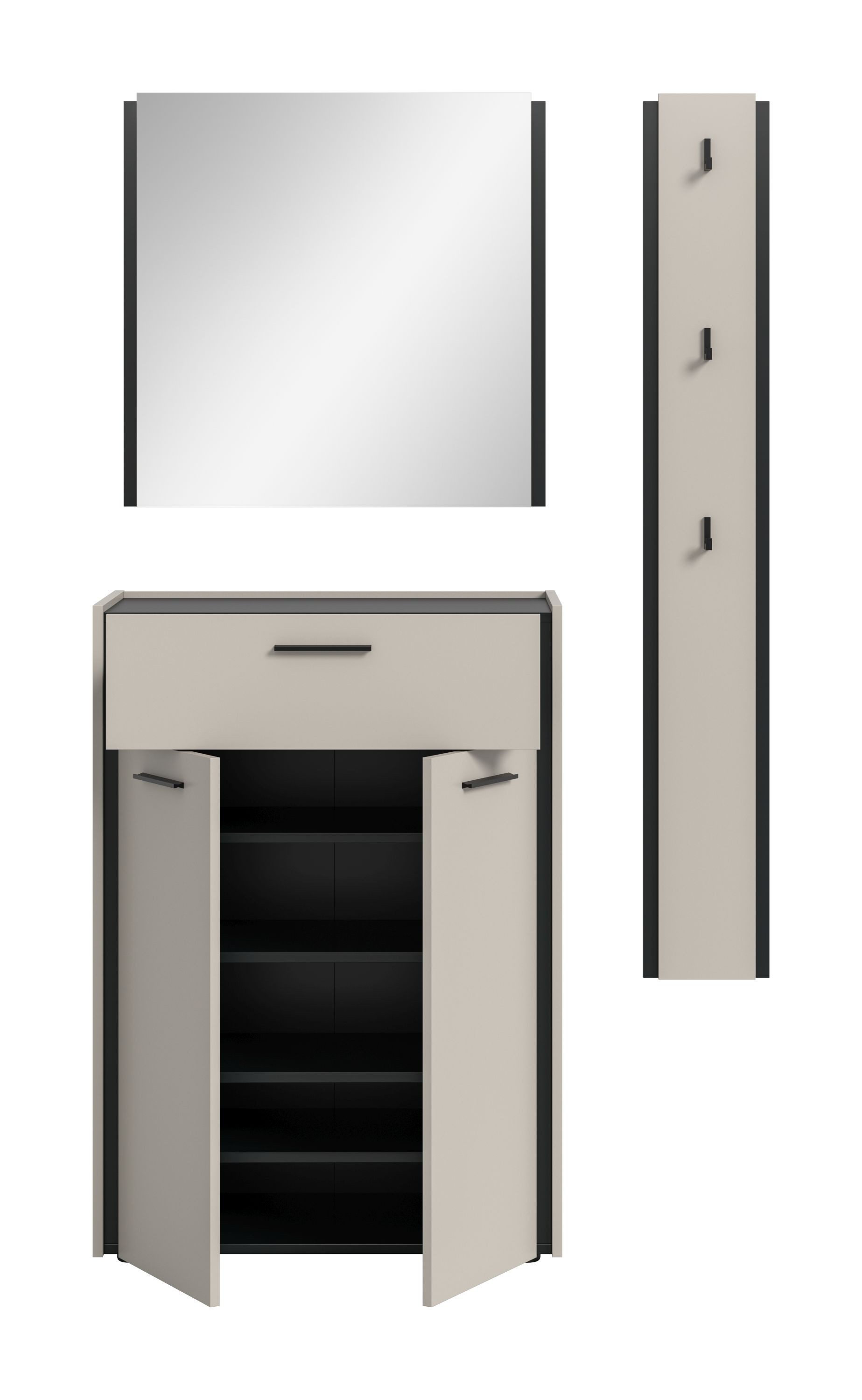 xonox.home Garderoben-Set Emil, in Kaschmir Melamin B/H/T: 142x190x37 cm