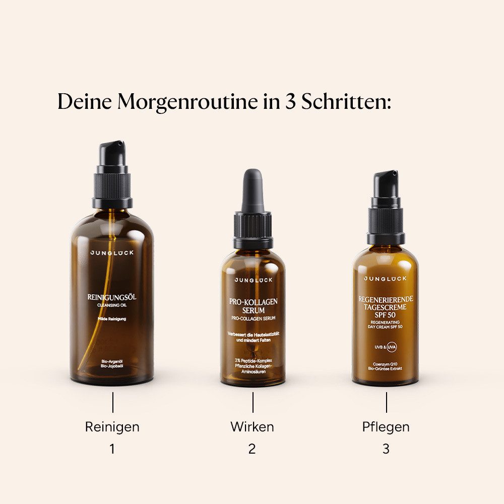 JUNGLÜCK Hautpflege-Set Set Linien & Falten minimieren mit SPF 50, 1-tlg., Regt die Kollagenproduktion an und verbessert die Hautelastizität