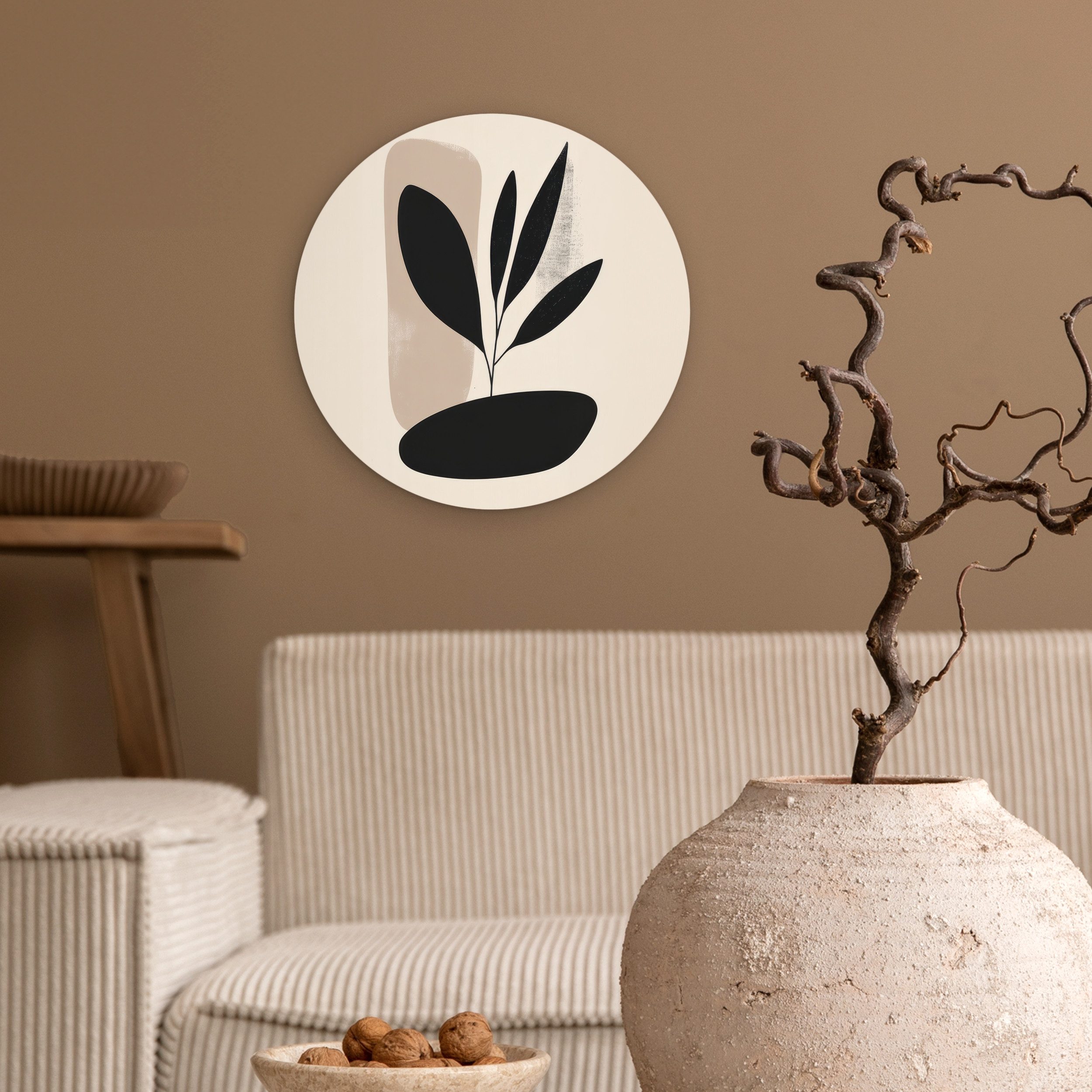 MuchoWow Gemälde Pflanze - Beige - günstig online kaufen