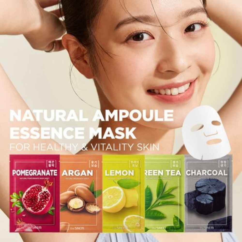 The Saem Gesichtsmaske THE SAEM, Natural Green Tea Mask Sheet - 1 Sheet
