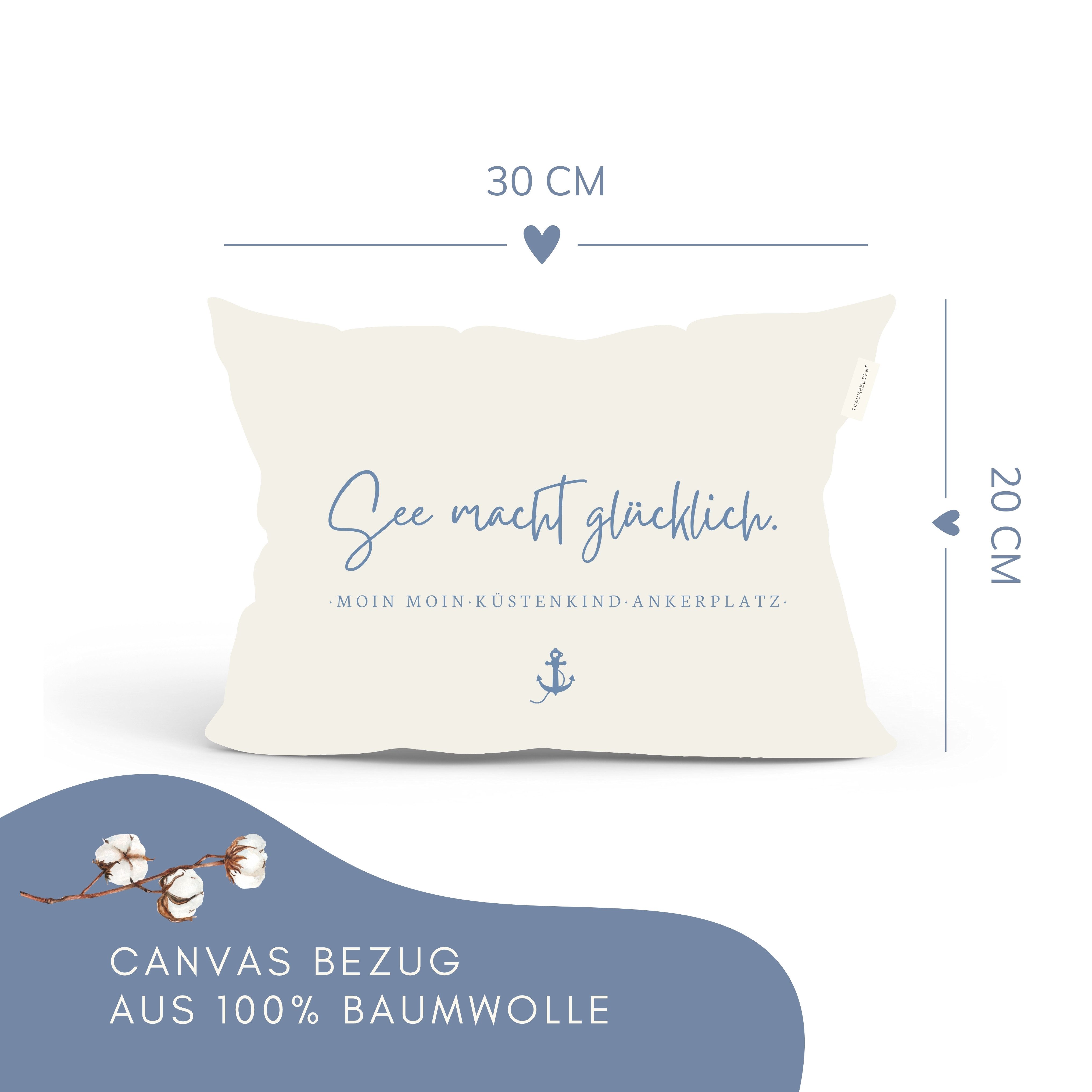 MTOnlinehandel Dekokissen TRAUMHELDEN Duftkissen Lavendel 30x20 cm, Geschenk für Frauen, Lavendelduft beruhigend und entspannend