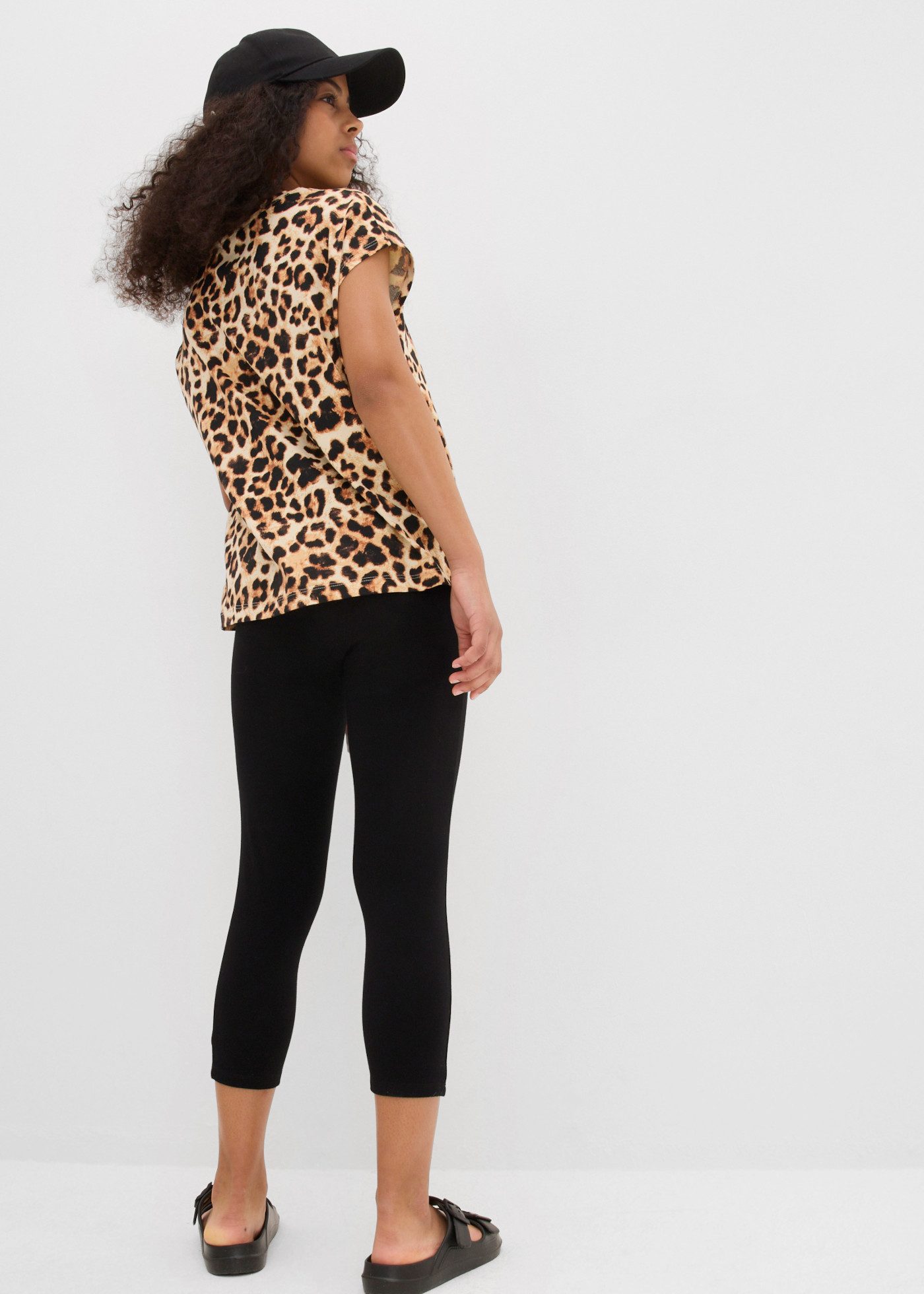 bonprix Caprileggings (Packung, 2er) aus Baumwoll-Mix, Skinny Fit, Capri-Länge, im 2er-Pack