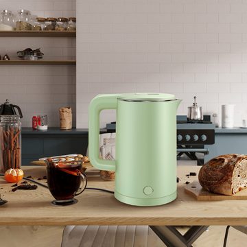 Kpaloft Wasserkocher Kettle, 2,3L, Schnellkochfunktion, Edelstahl, 1300,00 W, unabhängige elektrische Basis, Grün