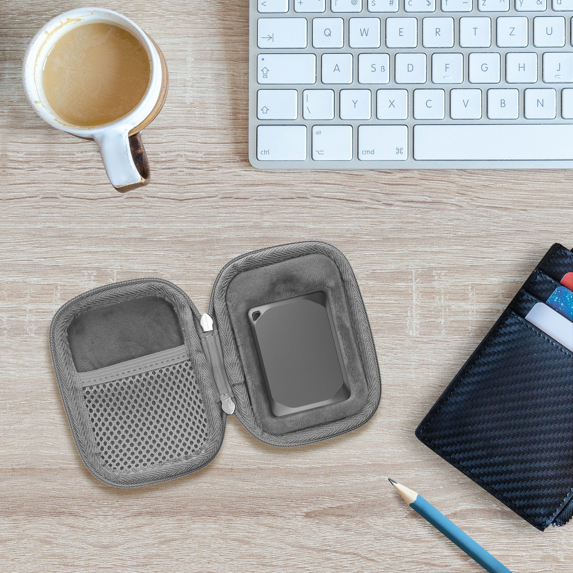 kwmobile Festplattenhülle Neopren Hülle für X9 Pro / X10PRO / X6 / WD Elements SE 1T 2T, PC Schutzhülle Staubschutz Computer Cover