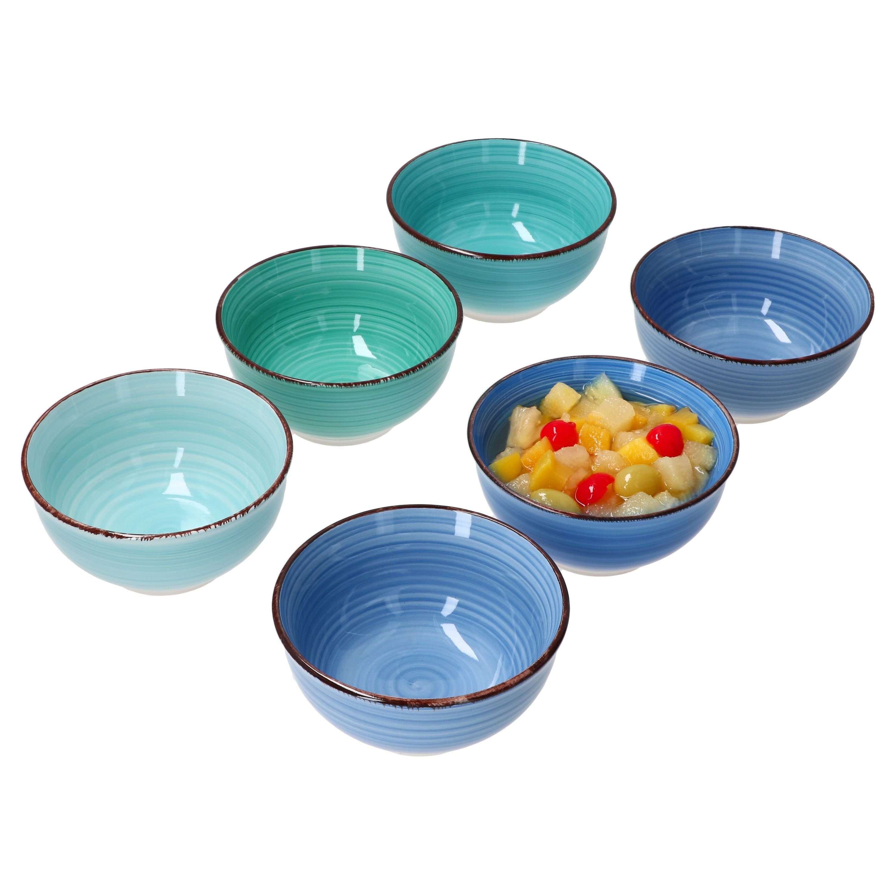 MamboCat Müslischale 6er Set Snack-/Dipschale 12cm Blue Baita - 24327034, Steingut