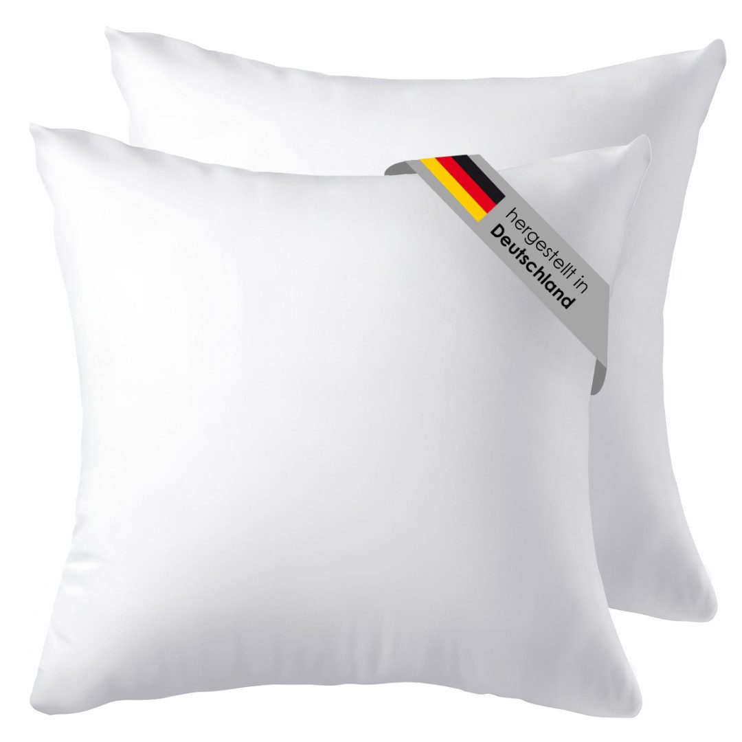 LIVINA HOME Schlafkissen Premium Kopfkissen, Kissen, Bezug: 100% Baumwolle, Deluxe Komfort, Füllung: Bezug: 100% Premium Baumwolle, Füllung: 100% Premium Polyester, Seitenschläfer, Rückenschläfer, Bauchschläfer, 1, 2 oder 4-tlg. erhältlich, Kopfkissen 40x80, 60x60, 80x80, Reißverschluss, Made in Germany