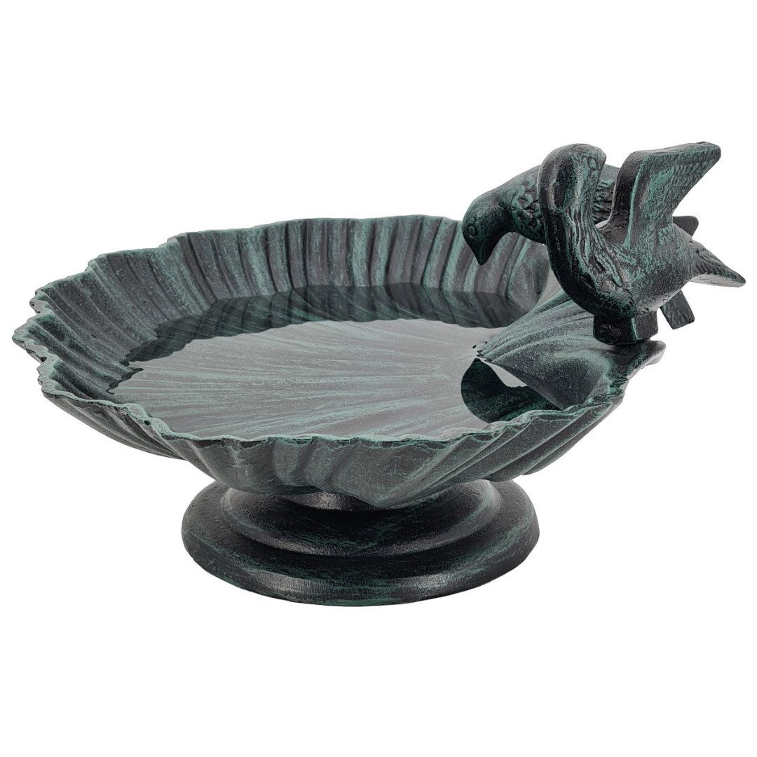 abc HOME Vogeltränke Patina-Farbe, Aluminiumguss