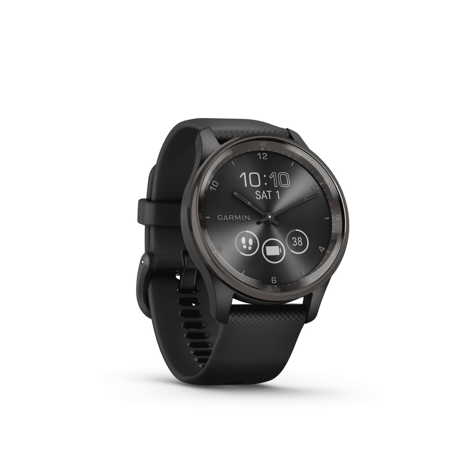 Garmin VIVOMOVE schwarz | (Proprietär) Fitnessuhr TREND Schwarz/Schiefergrau