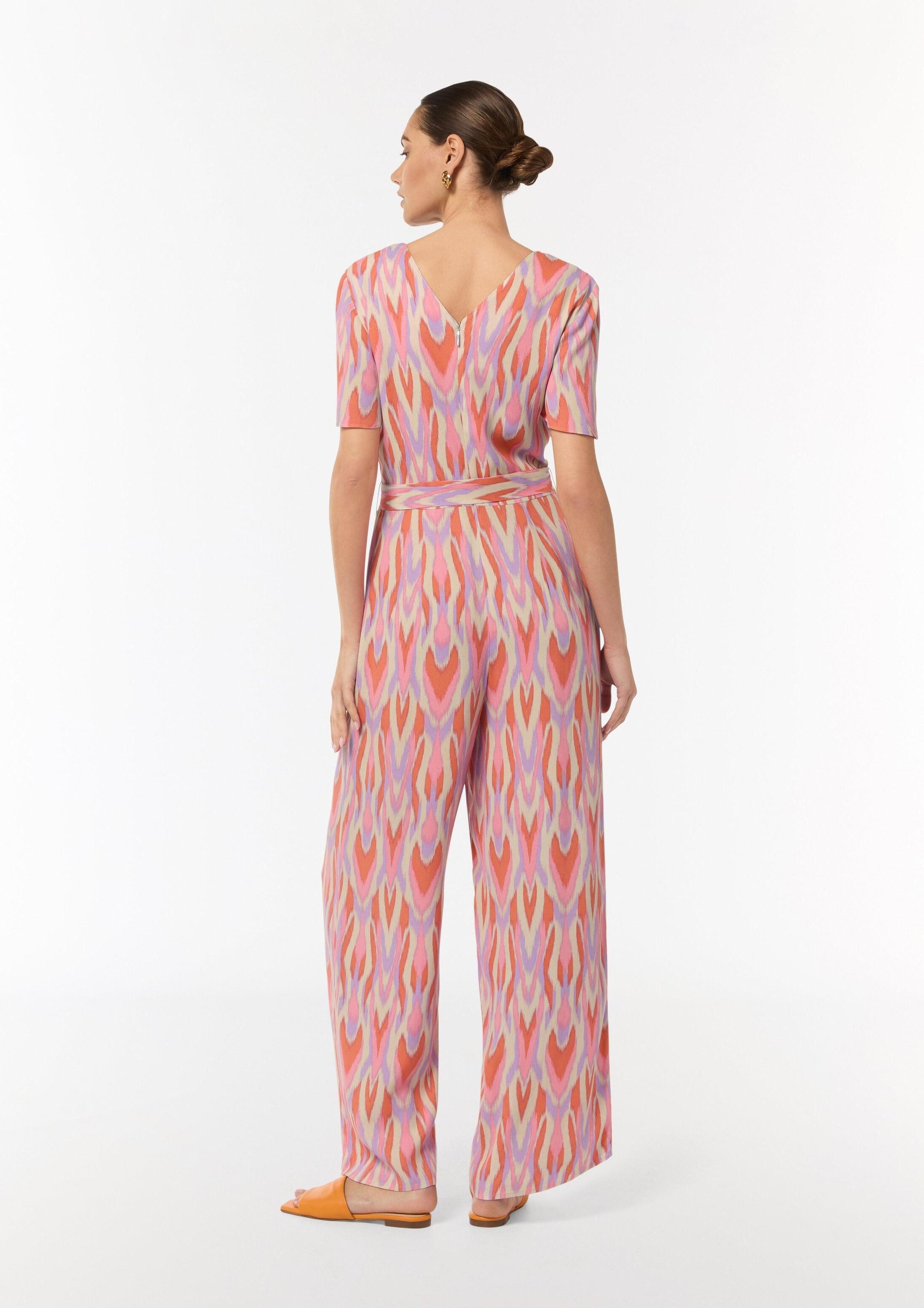 comma Jumpsuit Overall Overall mit Crêpestruktur