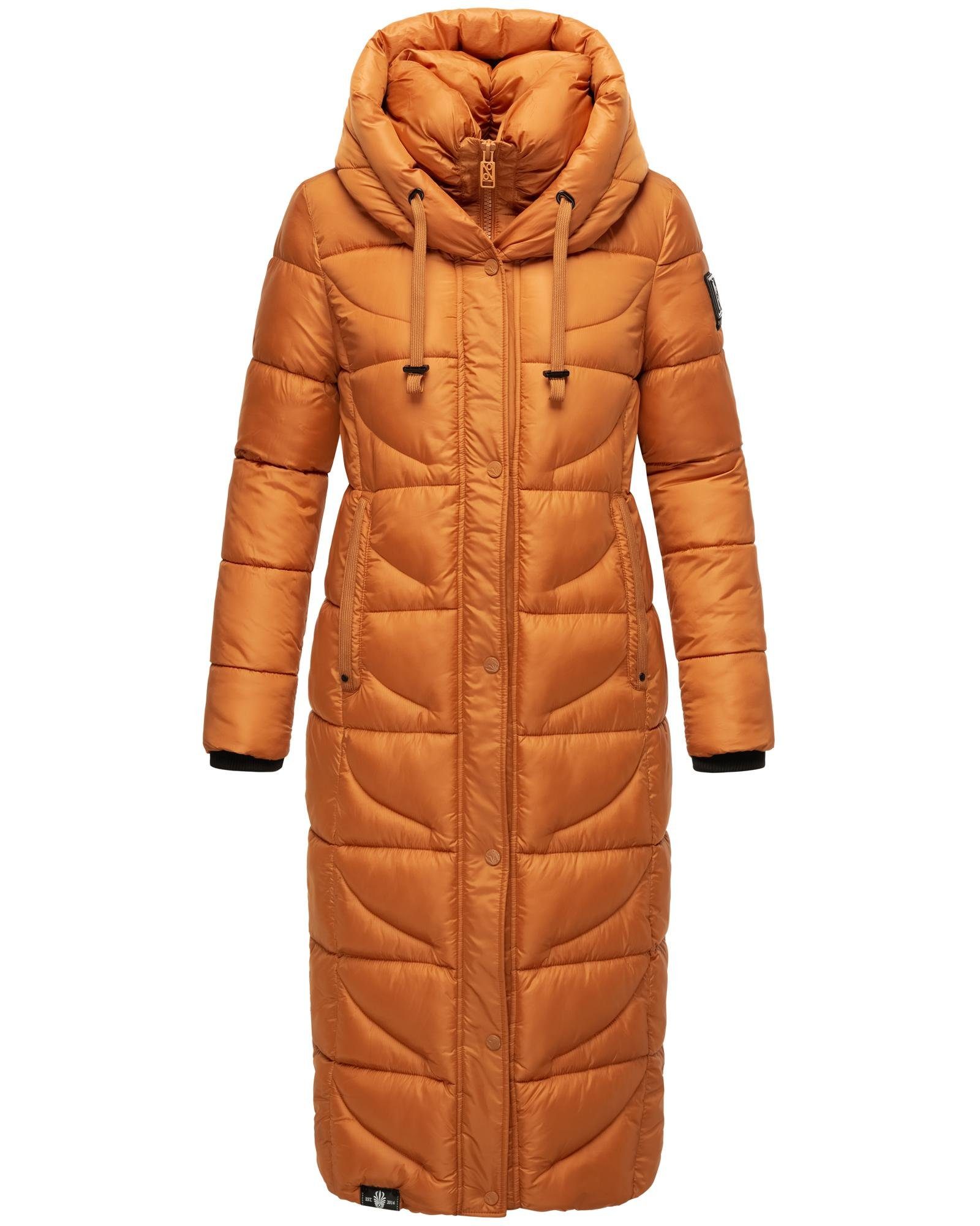 Navahoo Steppmantel Waffelchen Wintermantel mit Gehschlitzen und Kapuze