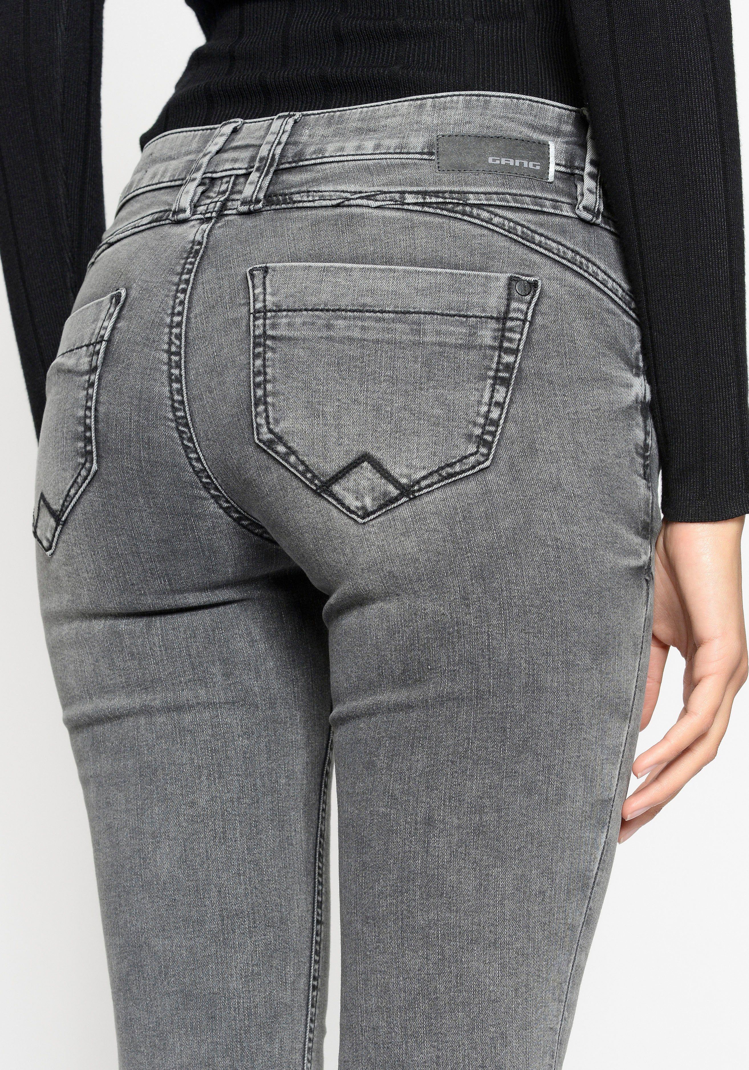 der 94Nikita Skinny-fit-Jeans vint GANG Zipper-Detail grey mit an Coinpocket