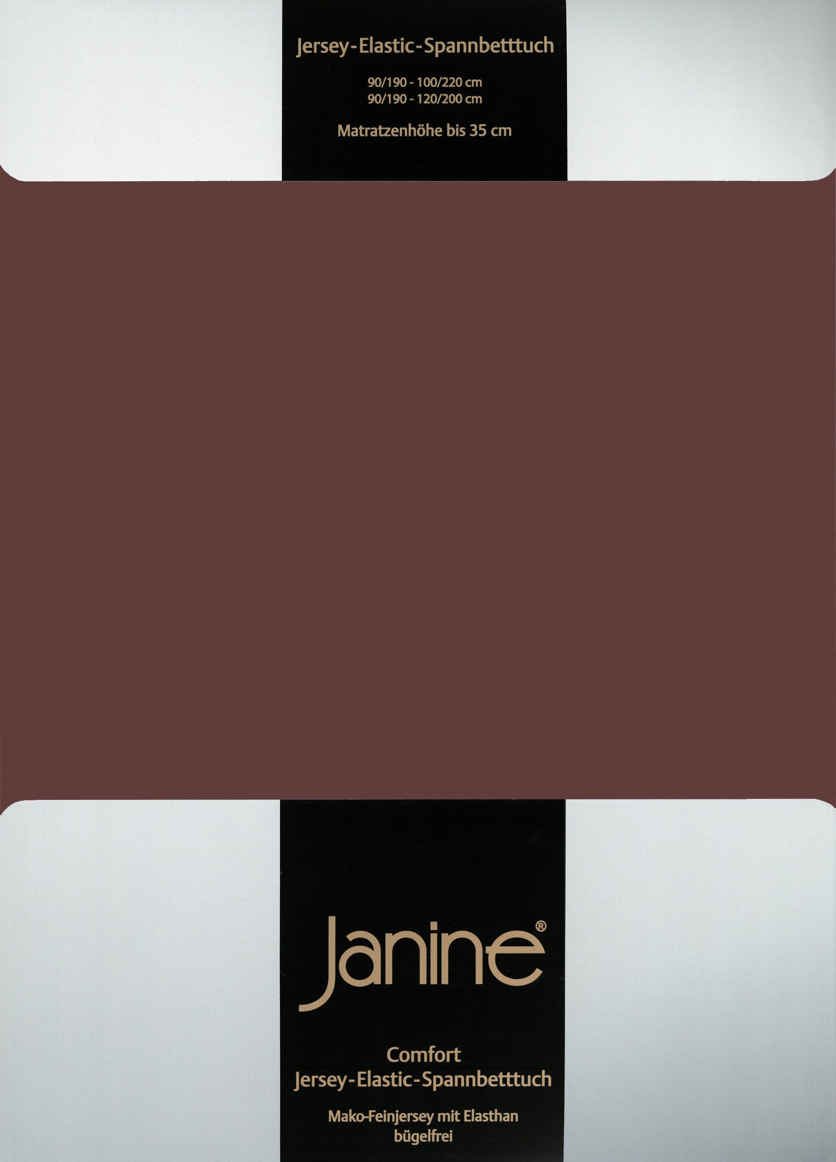 Janine Spannbettlaken ELASTIC 5002 Jersey Bettlaken mit Elasthan, 190 g/m², Jersey-Elasthan, Gummizug: rundum, (1 Stück), für Matratzen bis 35 cm Höhe, 95% Baum – Bild 4 von 5