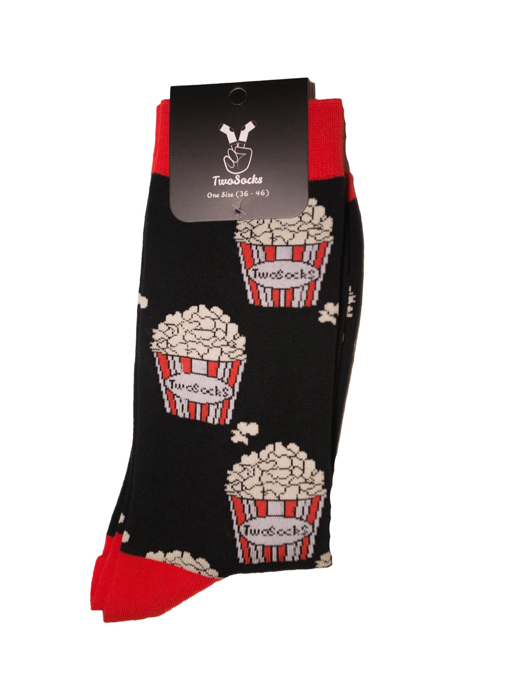 Herren Freizeitsocken lustige Einheitsgröße Damen, TwoSocks Socken Socken Popcorn &