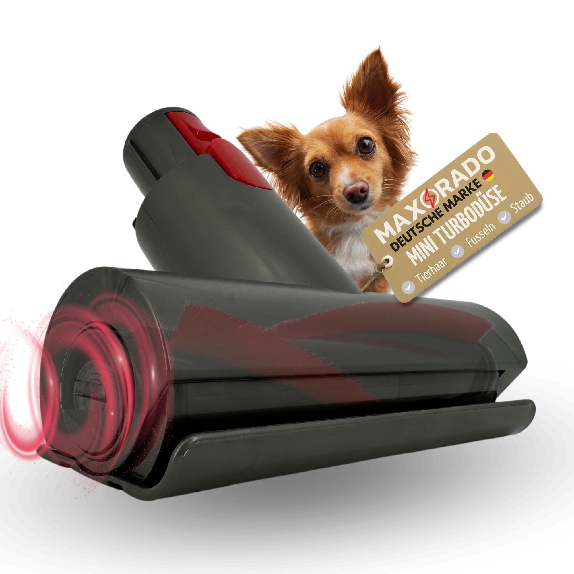 Maxorado Mini-Turbodüse Mini Turbodüse für Dyson V7 V8 V11 V15 Turbinendüse Polsterdüse Milben, Zubehör für Dyson V7, Dyson V8, Dyson V10, Dyson V11, Dyson V15, (1-tlg), Turbobürste Aufsatz Milbenbürste Sofa Bett Auto