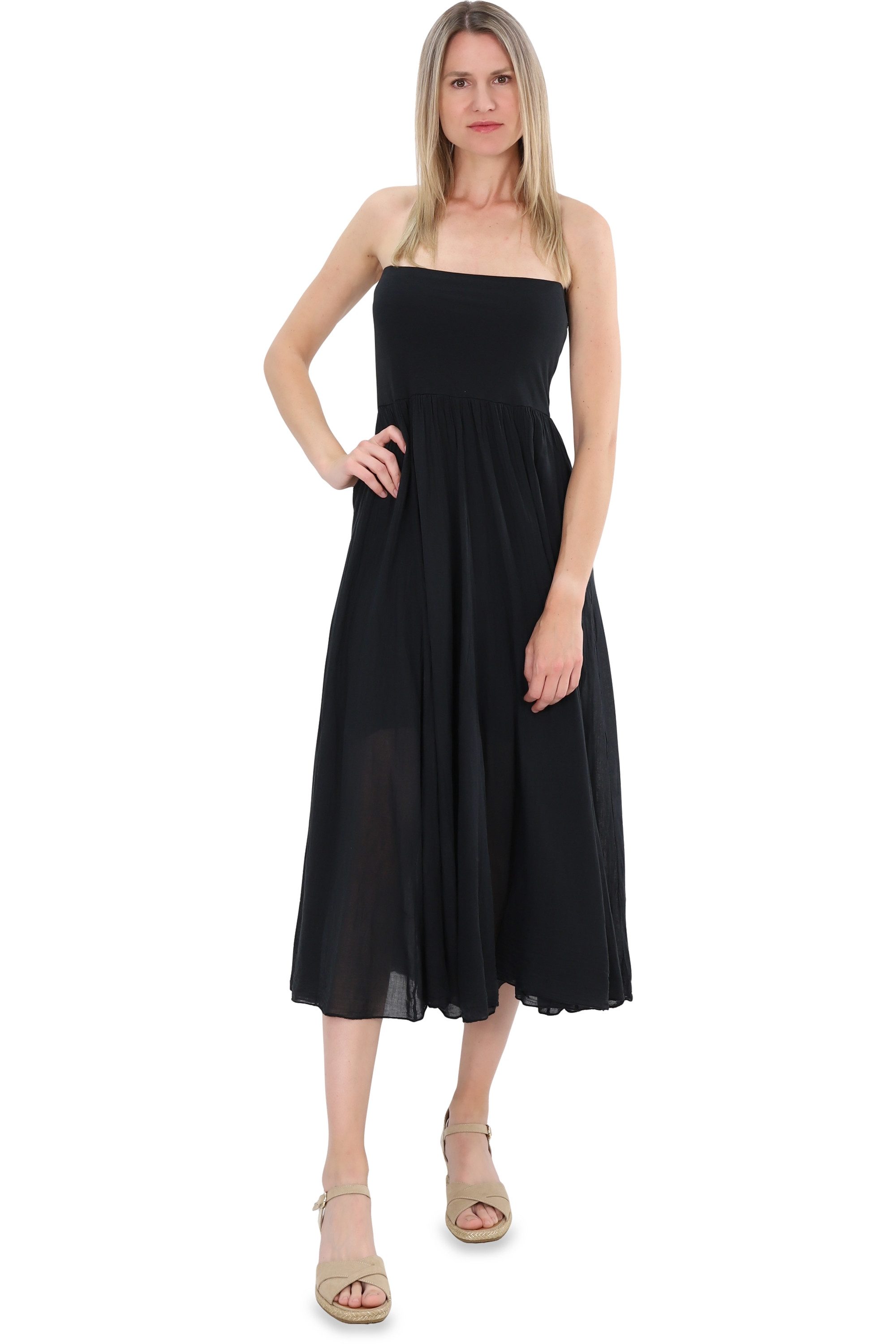 malito more than fashion Sommerrock 80150 figurumspielendes Bandeaukleid aus 100% Baumwolle