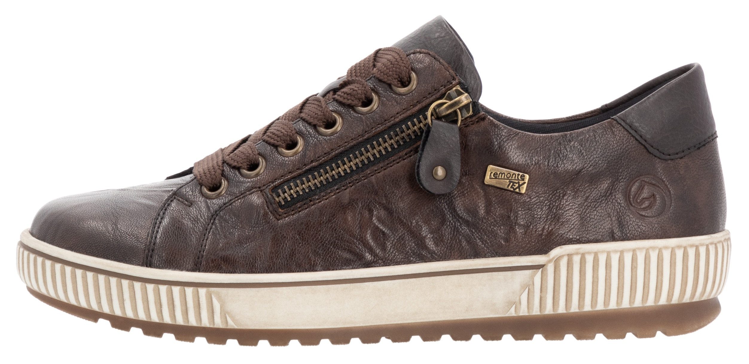 Remonte Plateausneaker, Freizeitschuh, Halbschuh, Schnürschuh mit Außenreißverschluss