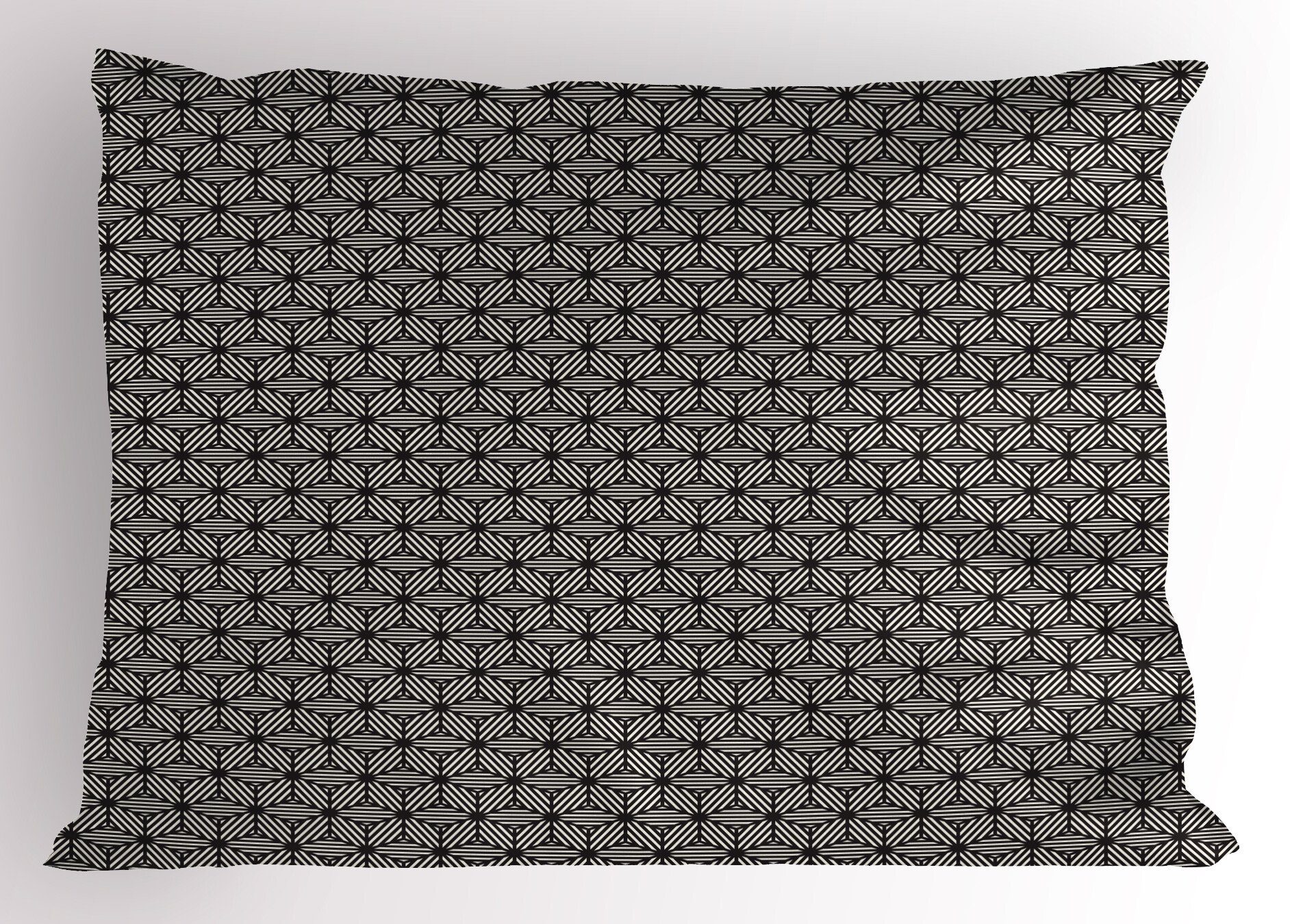 Kissenbezüge Dekorativer Standard King Size Gedruckter Kissenbezug, Abakuhaus (1 Stück), Geometrisch Striped Cubes Dimension