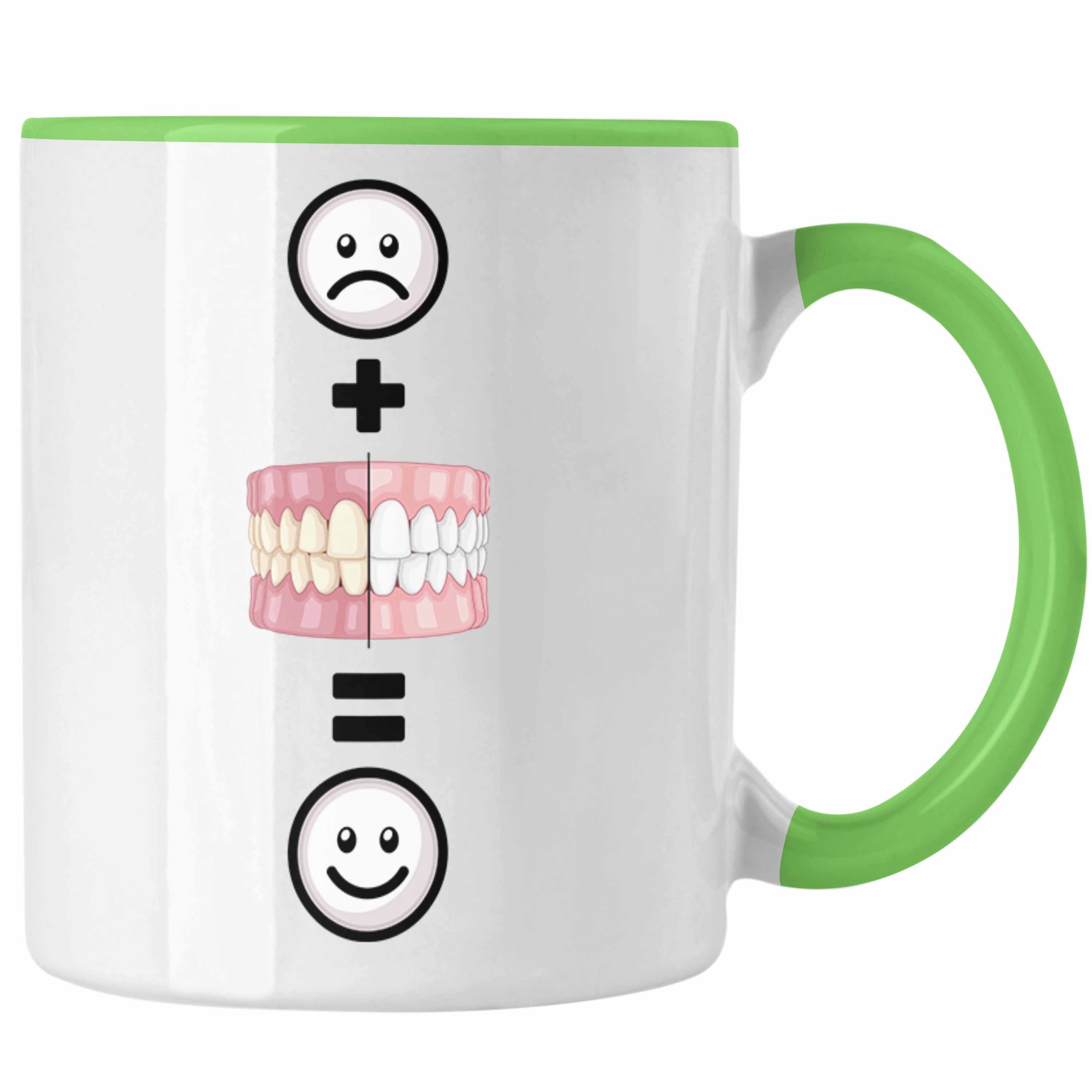 Geschenk Zahnärztin Fachangestellte Tasse Zahnmedizinische Zahnazt Tasse für Grün Trendation