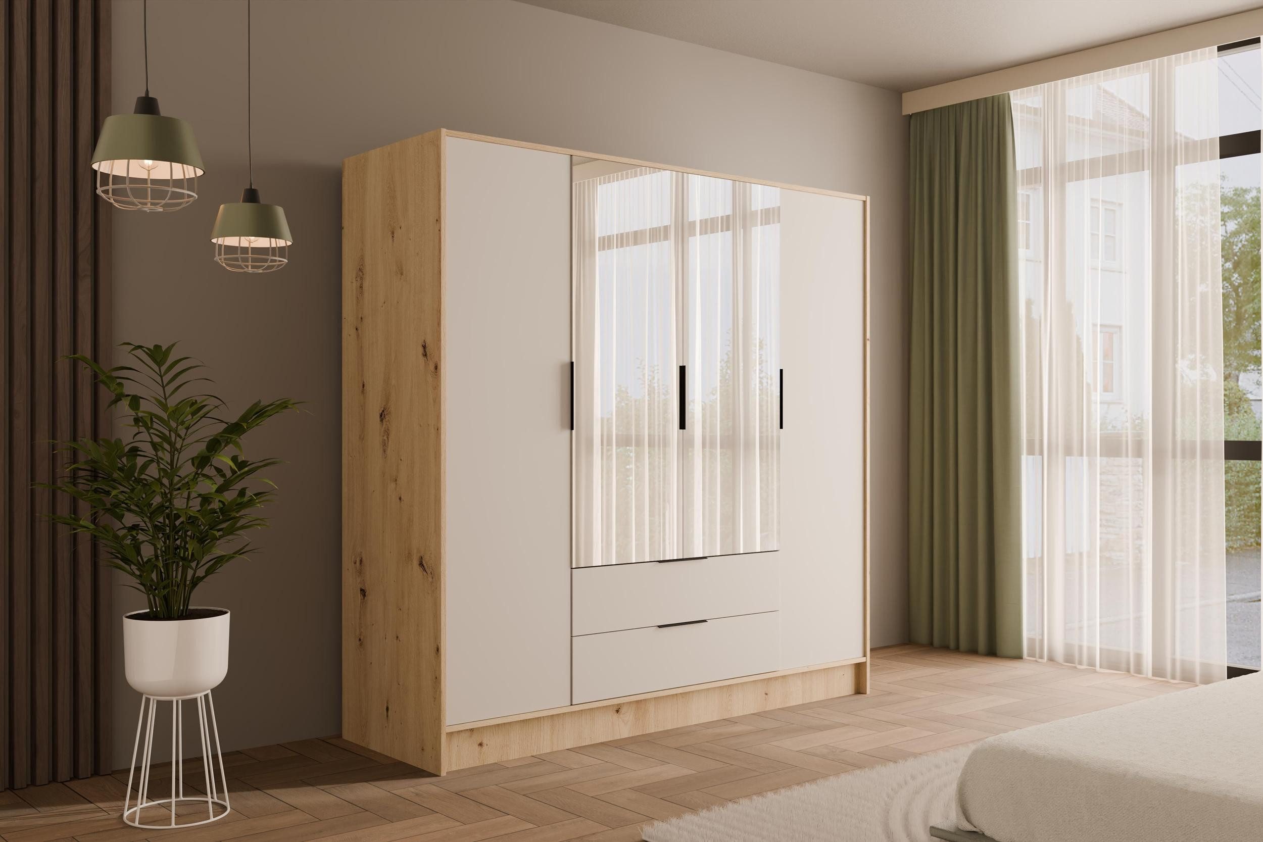 ALTDECOR Drehtürenschrank KOLIN (Kleiderschrank Garderobenschrank mit viel günstig online kaufen