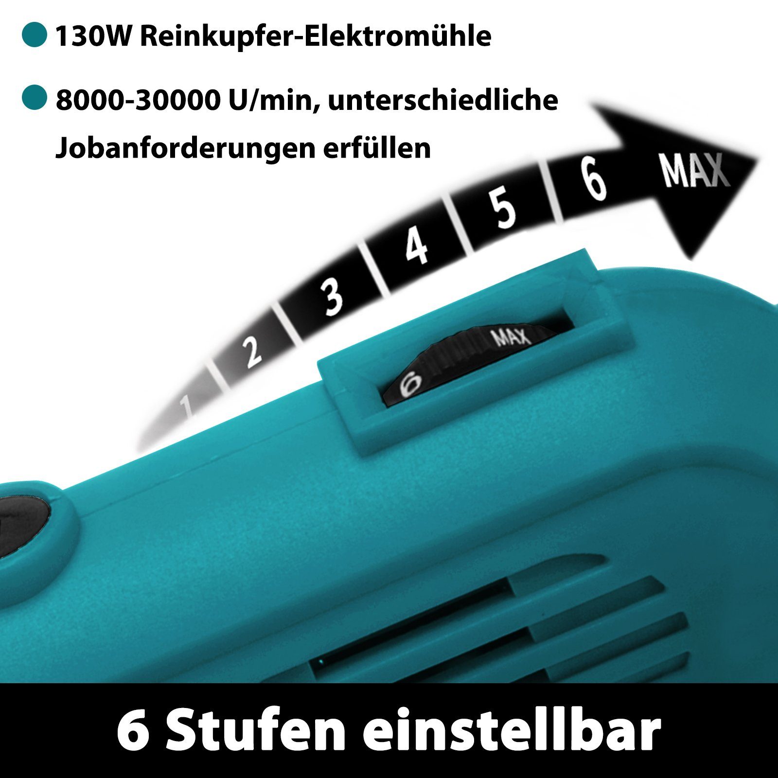 Stück, AUFUN 226 Elektro-Multifunktionswerkzeug Zubehör Mini Winkelschleifer mit 226-St. Set