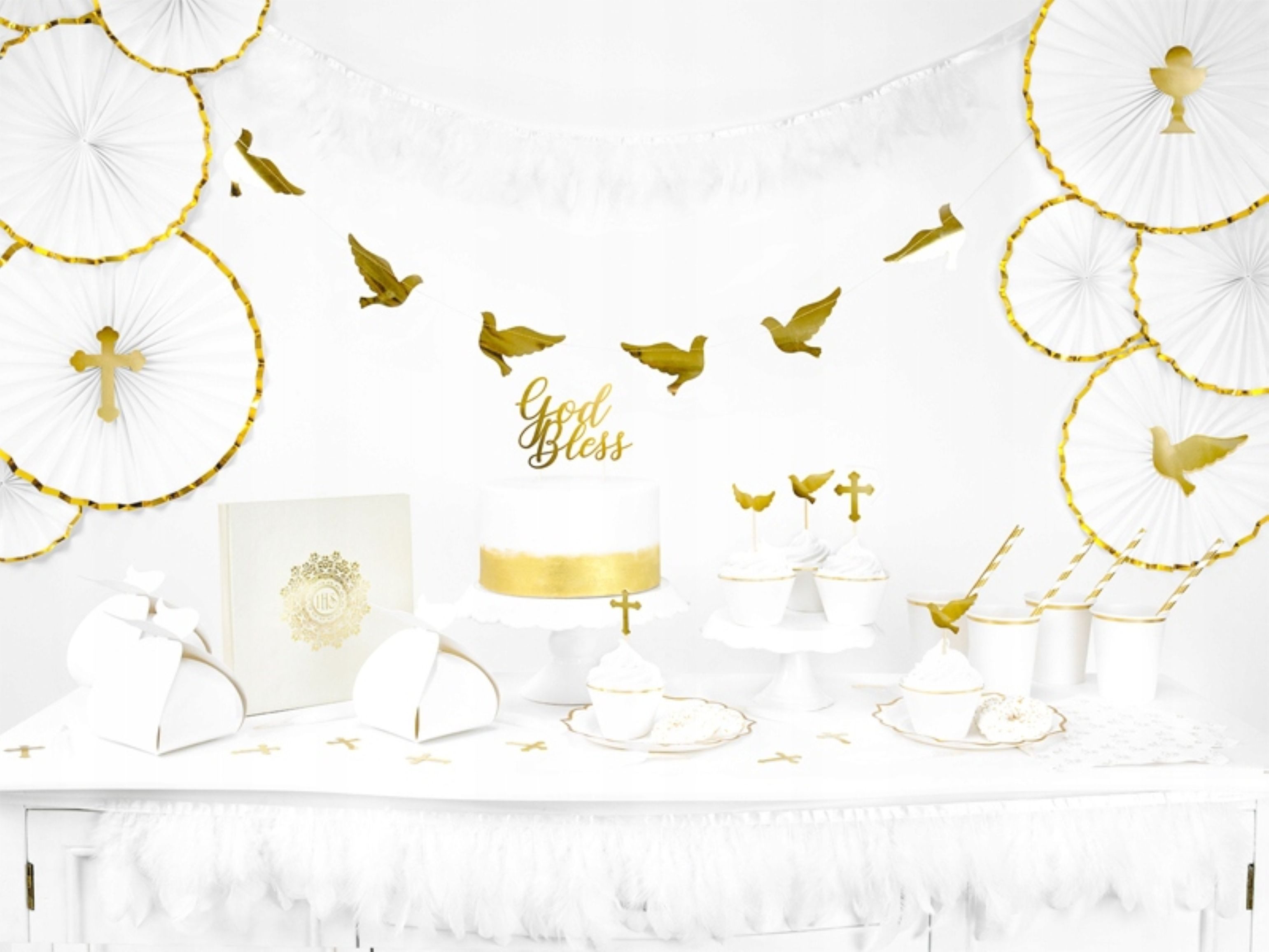 PartyPro Kommunionskarte Gästebuch zur Kommunion – Elegantes Album