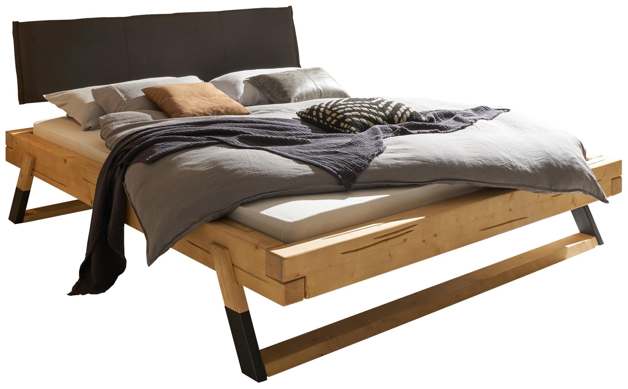 Schlafkontor Massivholzbett Balkenbett Doppelbett LOBIA Massivholzbett Fichte geölt 180 x 200