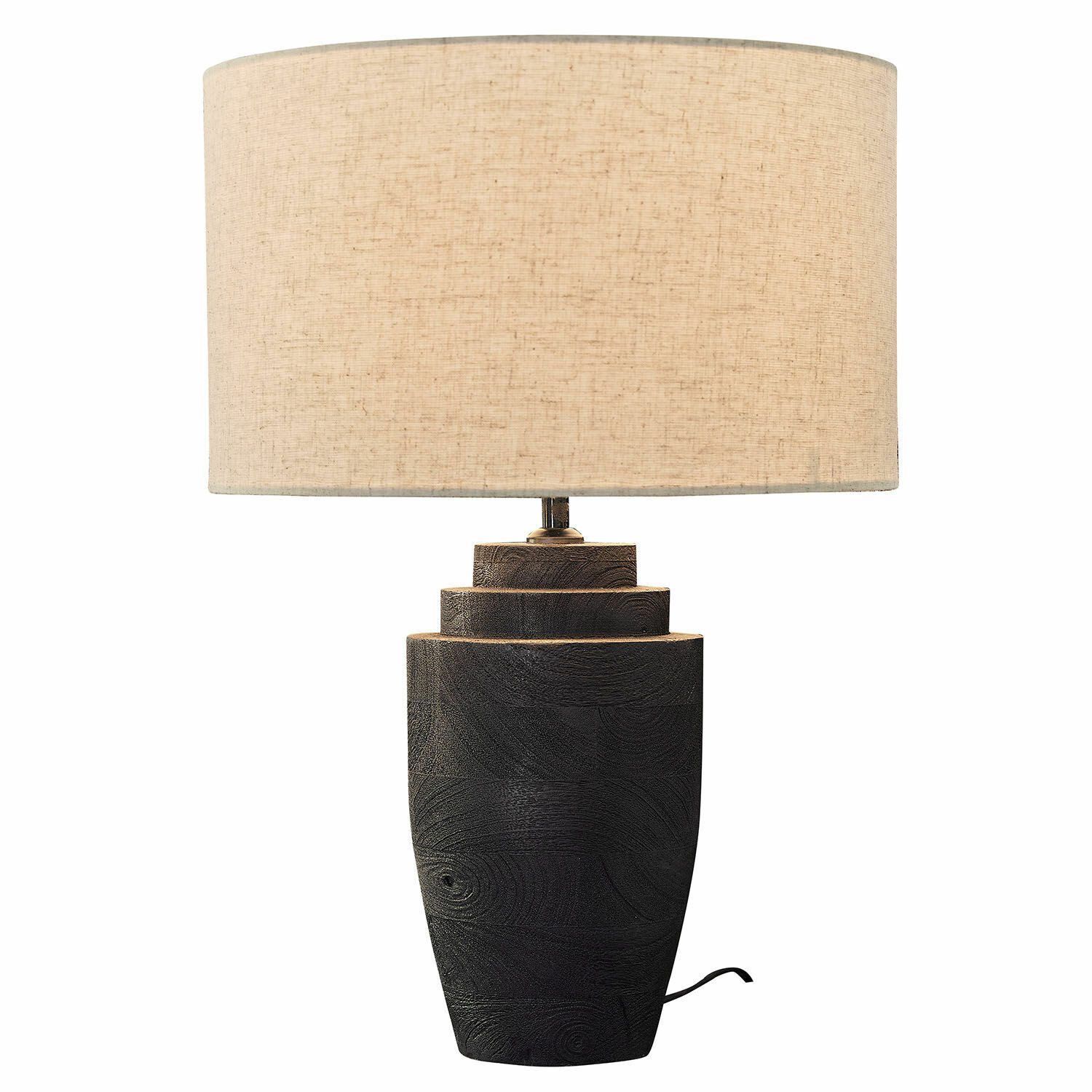 Mirabeau Tischleuchte Tischlampe Daphielle schwarz/beige