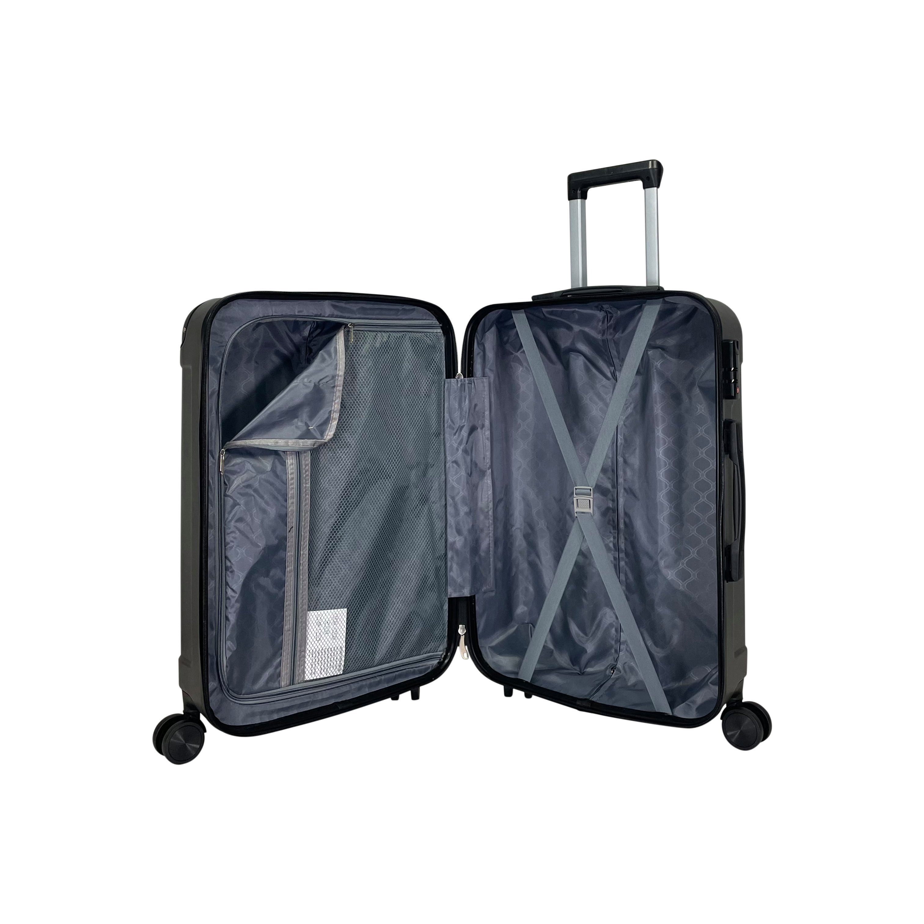 M/L/XL 4 oder Koffer MTB Anthrazit Set Reisekoffer Koffer Trolley Zwillingsrollen ABS