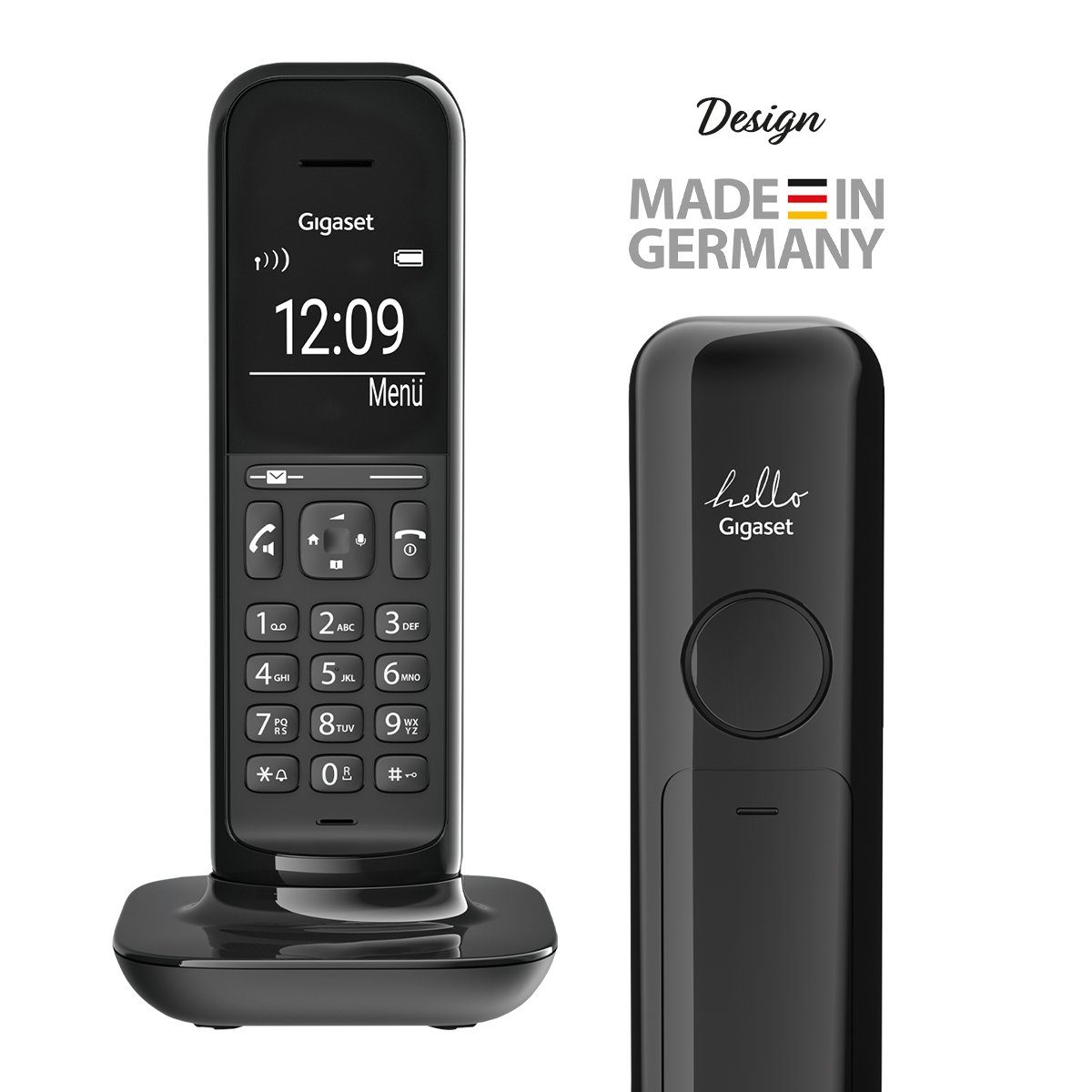 Schnurloses mit Schnurloses und Display DECT-Telefon Gigaset Design-Telefon Freisprechfunktion großem