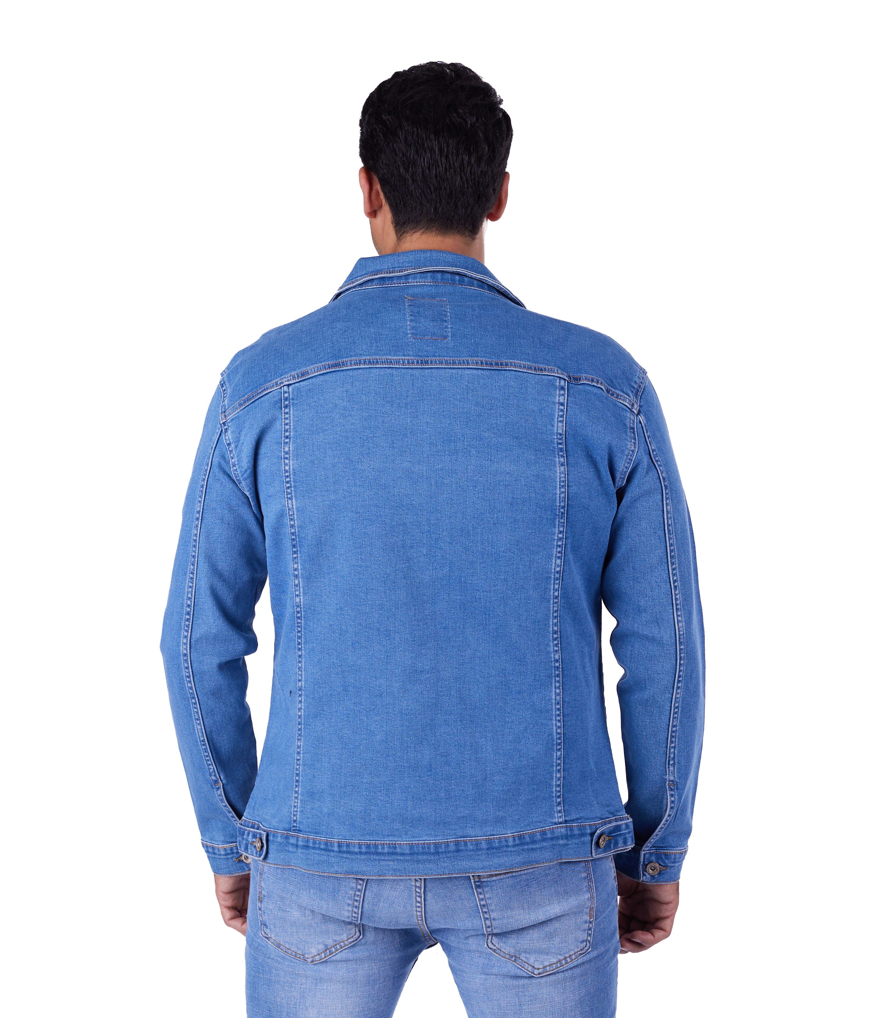 Denim Distriqt Jeansjacke Herren Basic Jeansjacke mit Stretch in Slim Fit Blau S
