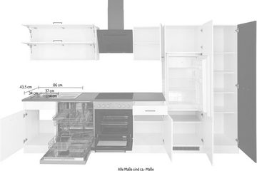 HELD MÖBEL Küchenzeile Trier, mit E-Geräten, Breite 330 cm