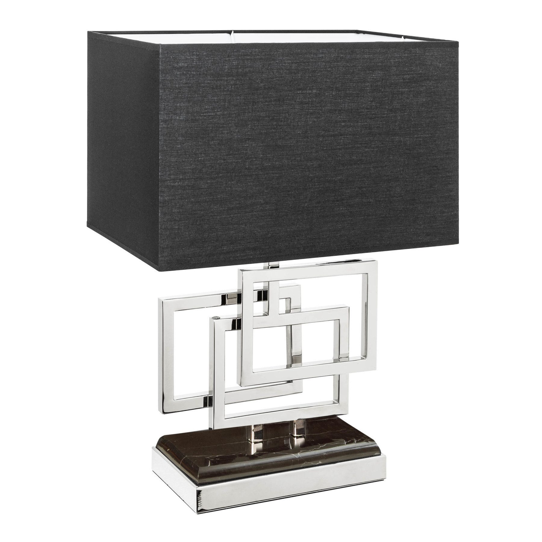 riess-ambiente Tischleuchte ATLANTIS 56cm silber, ohne Leuchtmittel, Modern günstig online kaufen