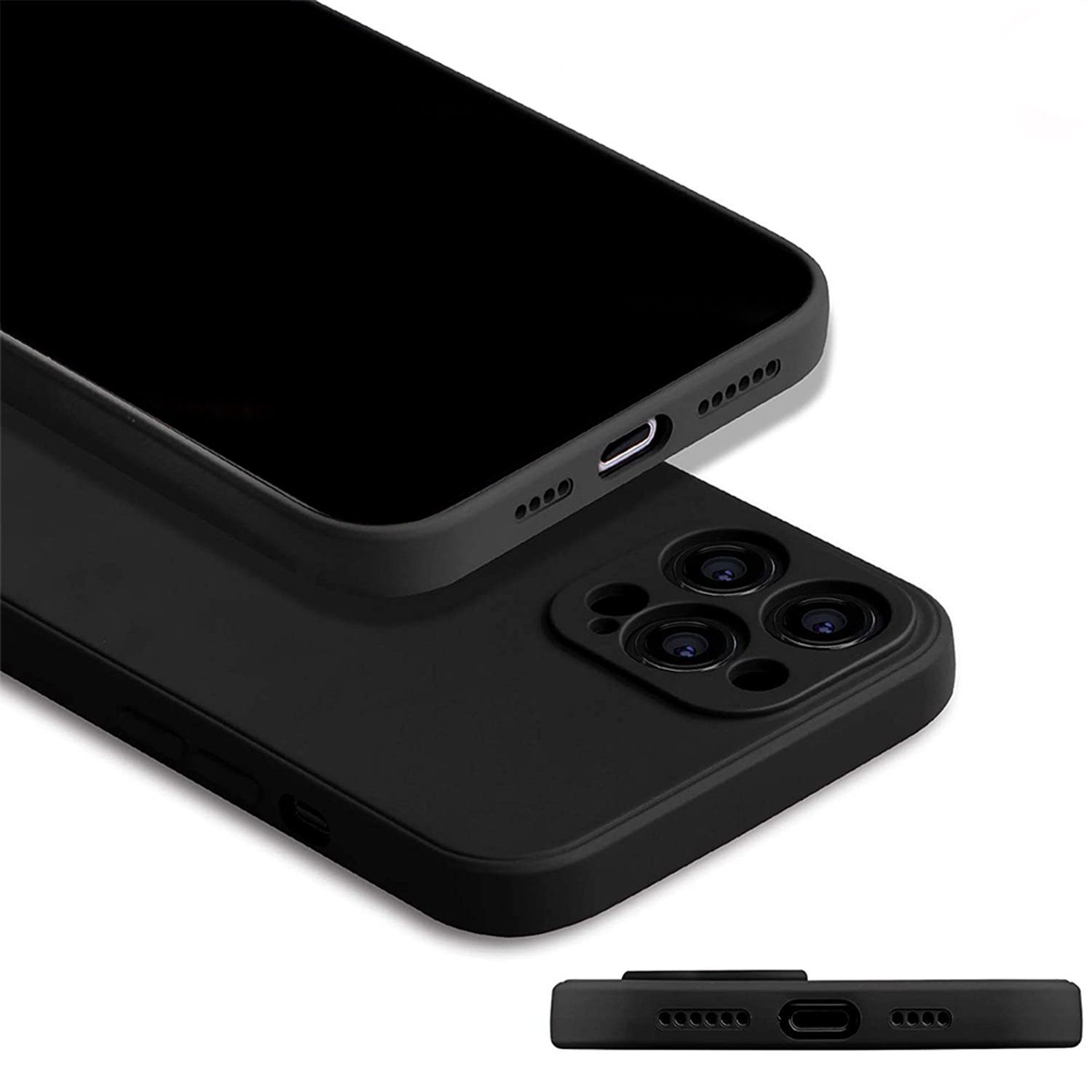 TSB Werk Handyhülle Handyhülle iPhone 12 13 14 Pro Max Mini Plus, Cover, Schutz, Case, Schwarz, Silikon