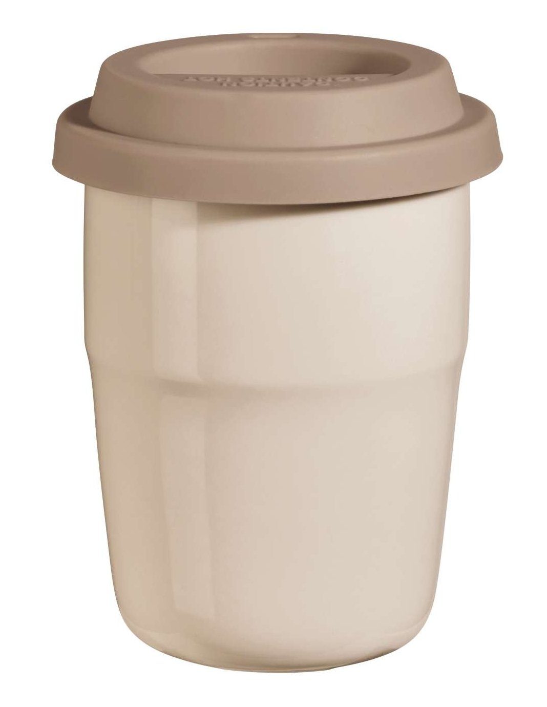 ASA SELECTION Becher cup & go Thermobecher creme Deckel braun 0,2 l, Porzellan