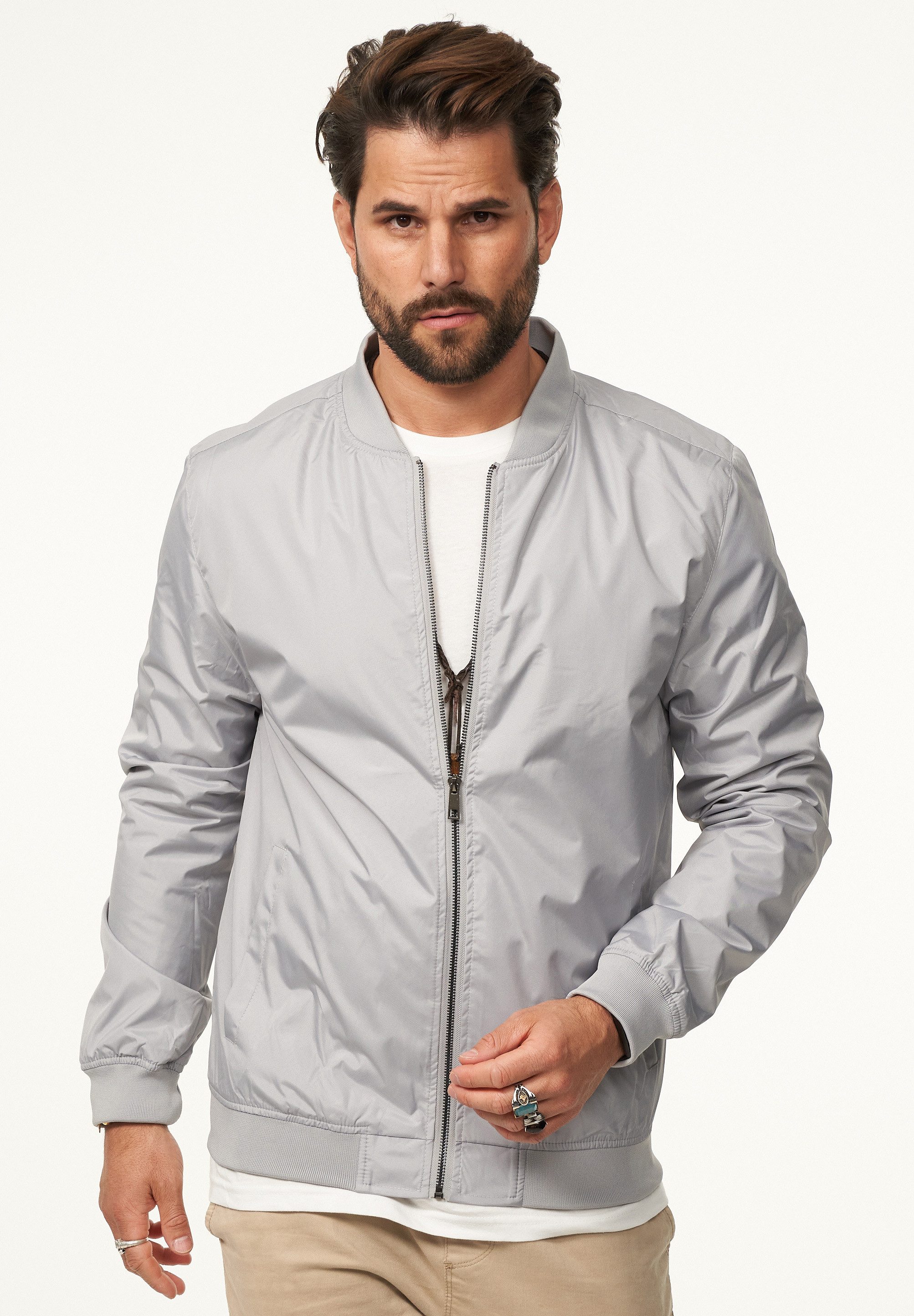 DAILY COTTON Blouson mit Baseball-Kragen Herren Blousonjacke leichte Bomberjacke Übergangsjacke