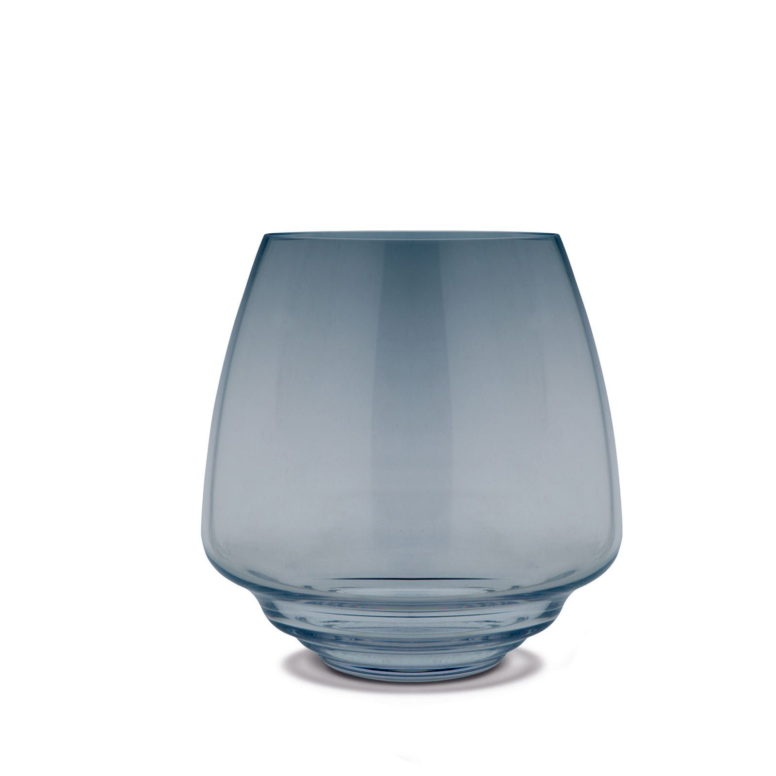FLOW Glas HOLMEGAARD mundgeblasenes blau Teelichthalter,