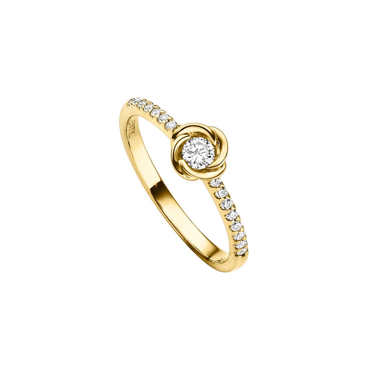 VIVENTY Fingerring Viventy Ring Damen Blume Zirkonia Silber Vergoldet 788201 Gr. 54