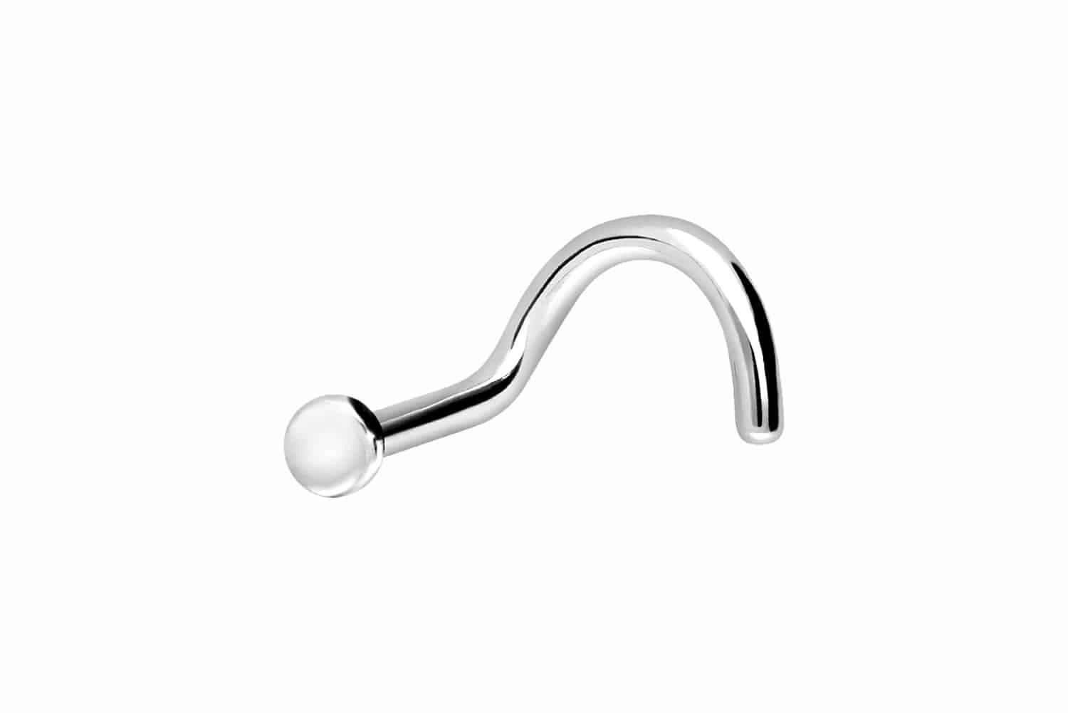 PIERCINGLINE Nasenpiercing Titan Nasenstecker Spirale PLATTE günstig online kaufen