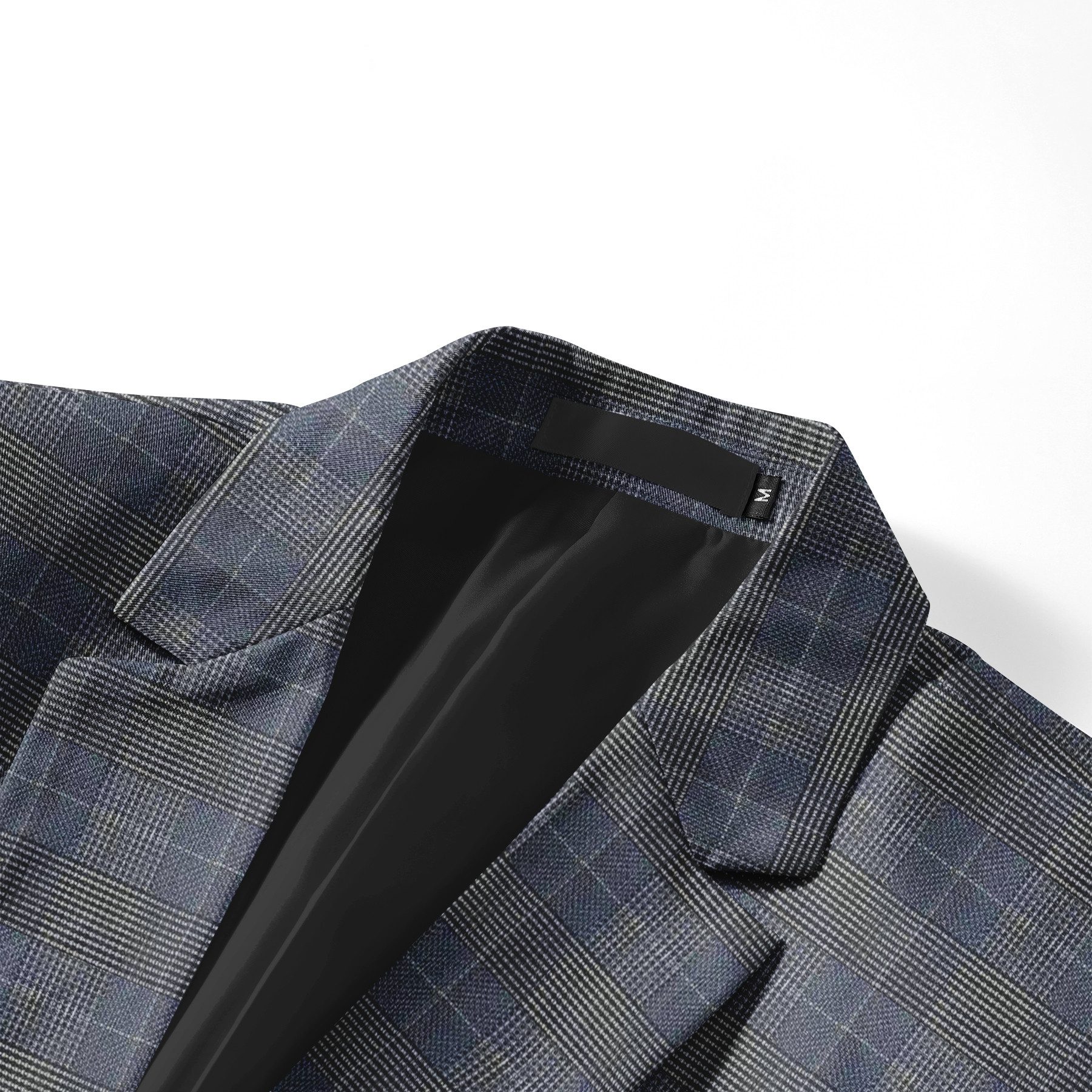 Allthemen Anzug (2 tlg) Slim Fit Herrenanzug im Farbeblock-Karomuster