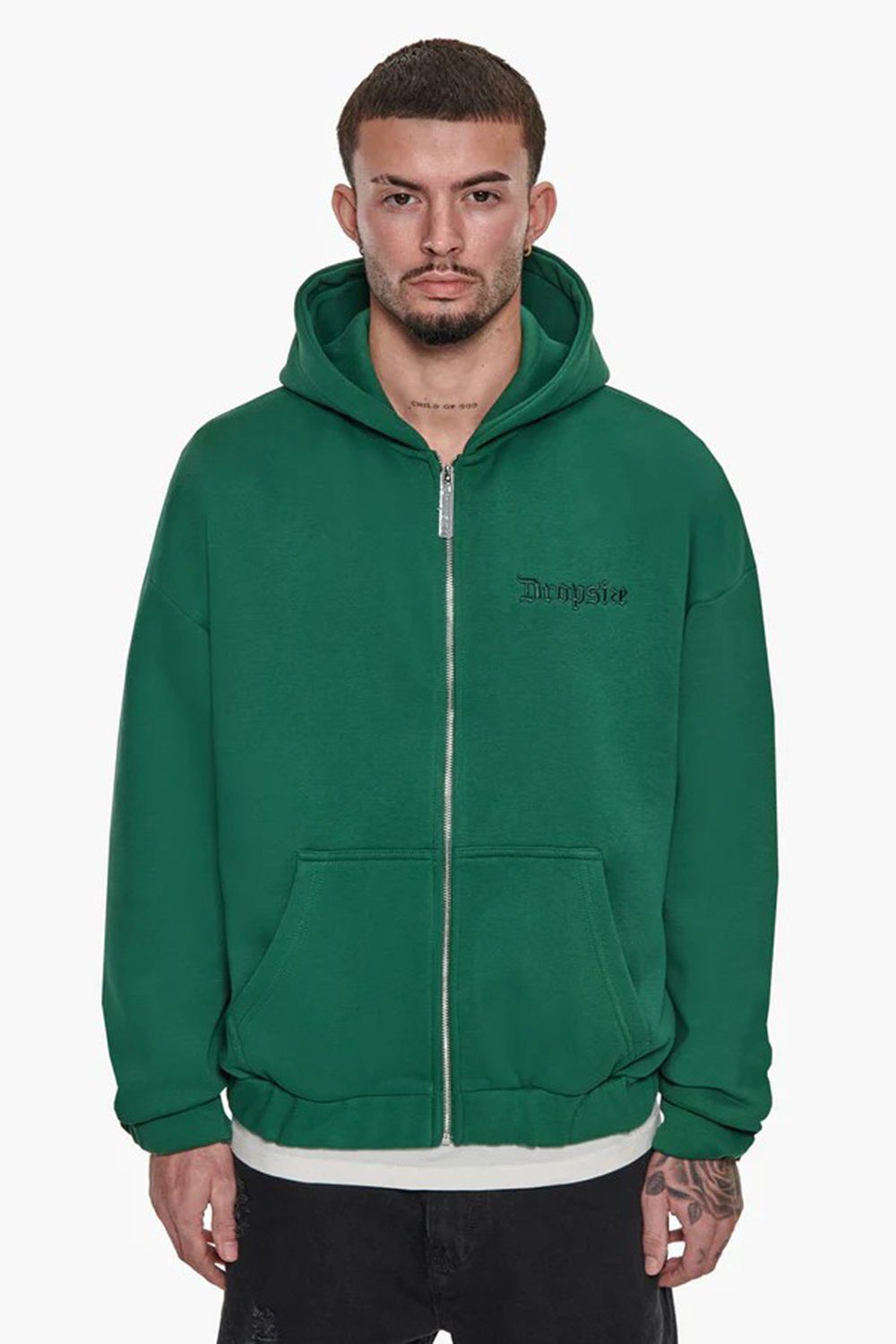 Dropsize Hoodie DZH2 Herren Zip Hoodie Heavy Oversized Fit 400 GSM Oversize Kapuzenpullover