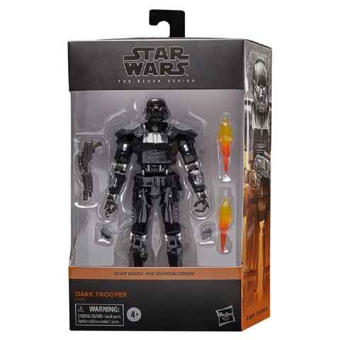 Hasbro Actionfigur Star Wars - The Black Series - Dark Trooper - The Mandalorian - 16 cm, (Set mit Zubehör), extrem beweglich mit Zubehör