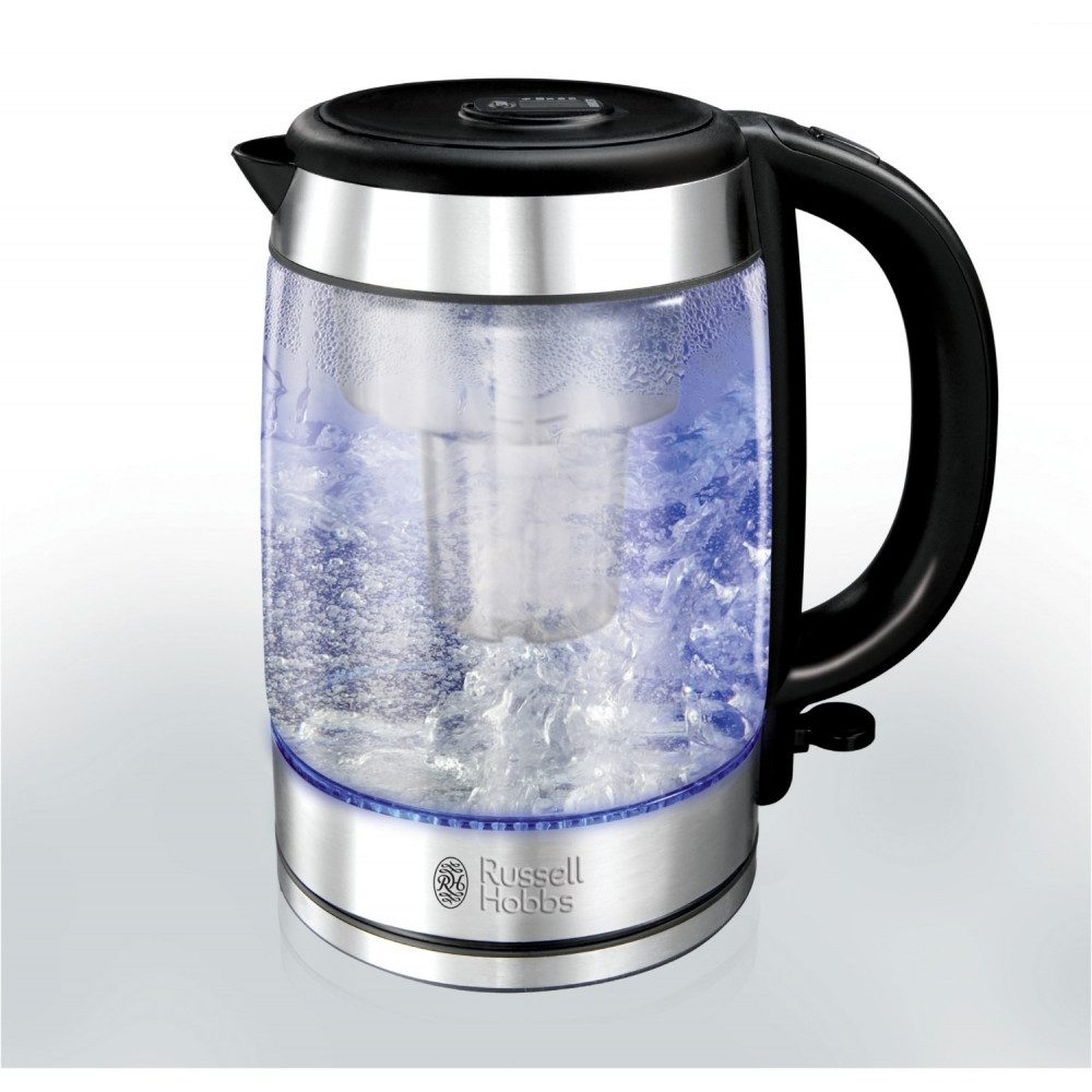 RUSSELL HOBBS Wasserkocher 20760-57 Clarity Wasserkocher Edelstahl/Glas, 1.5 l, 2200 W