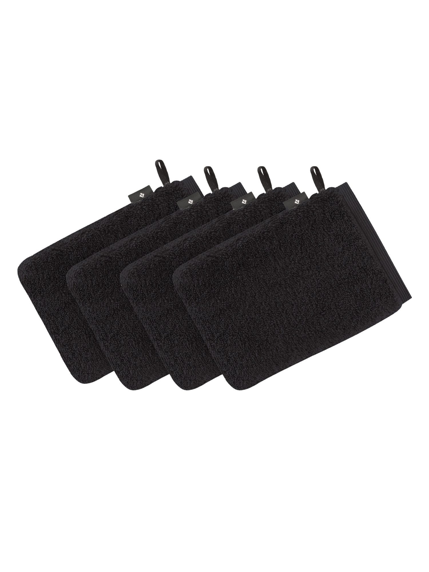 Vossen Waschhandschuh 4er Pack Waschhandschuh 22 x 16 cm High Line, Webfrottier (Spar-Set, 4-St), angenehm sanft zur Haut