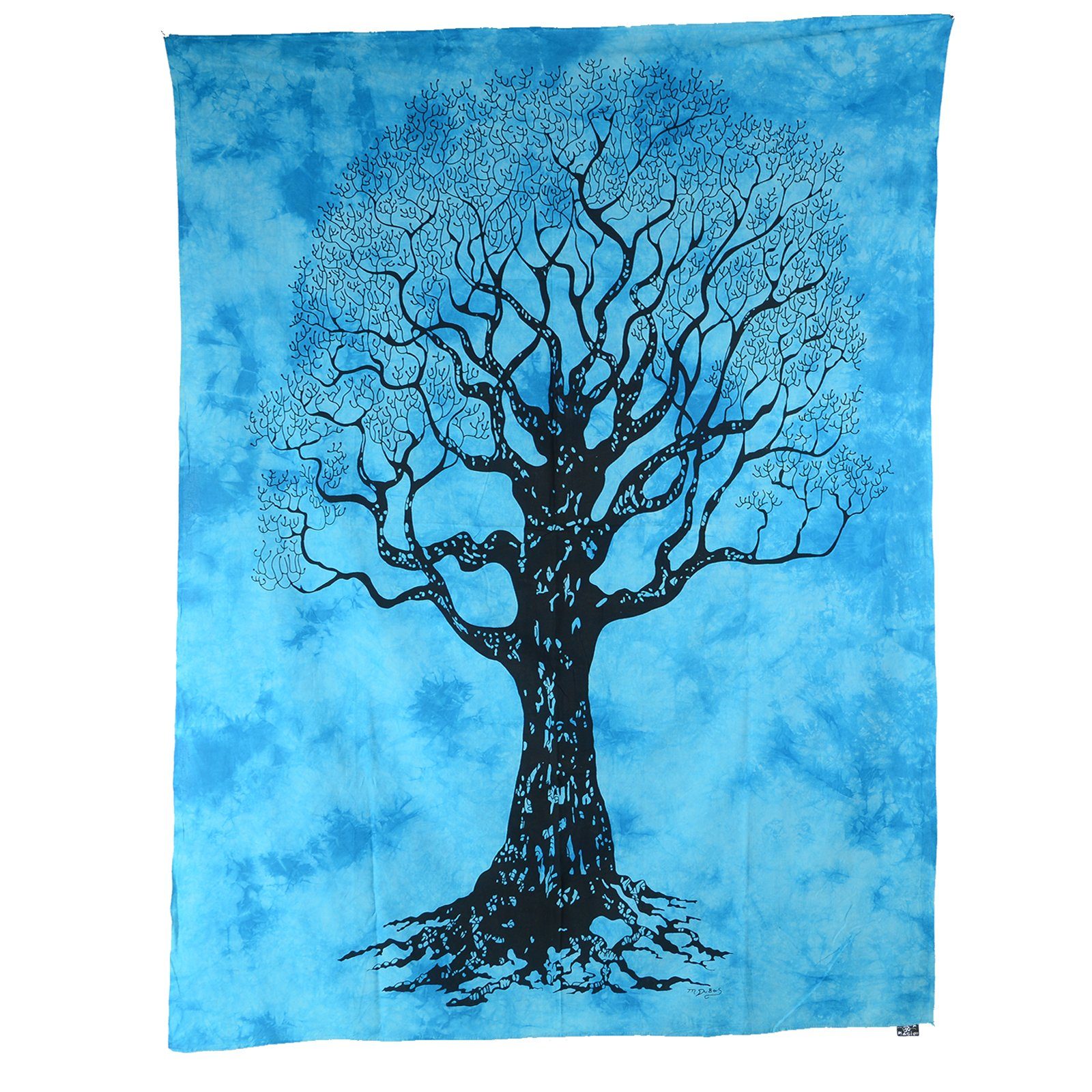 KUNST UND MAGIE Wandteppich Wandbehang "Baum des Lebens " Dekotuch Tagesdecke ca. 200 x 135 cm