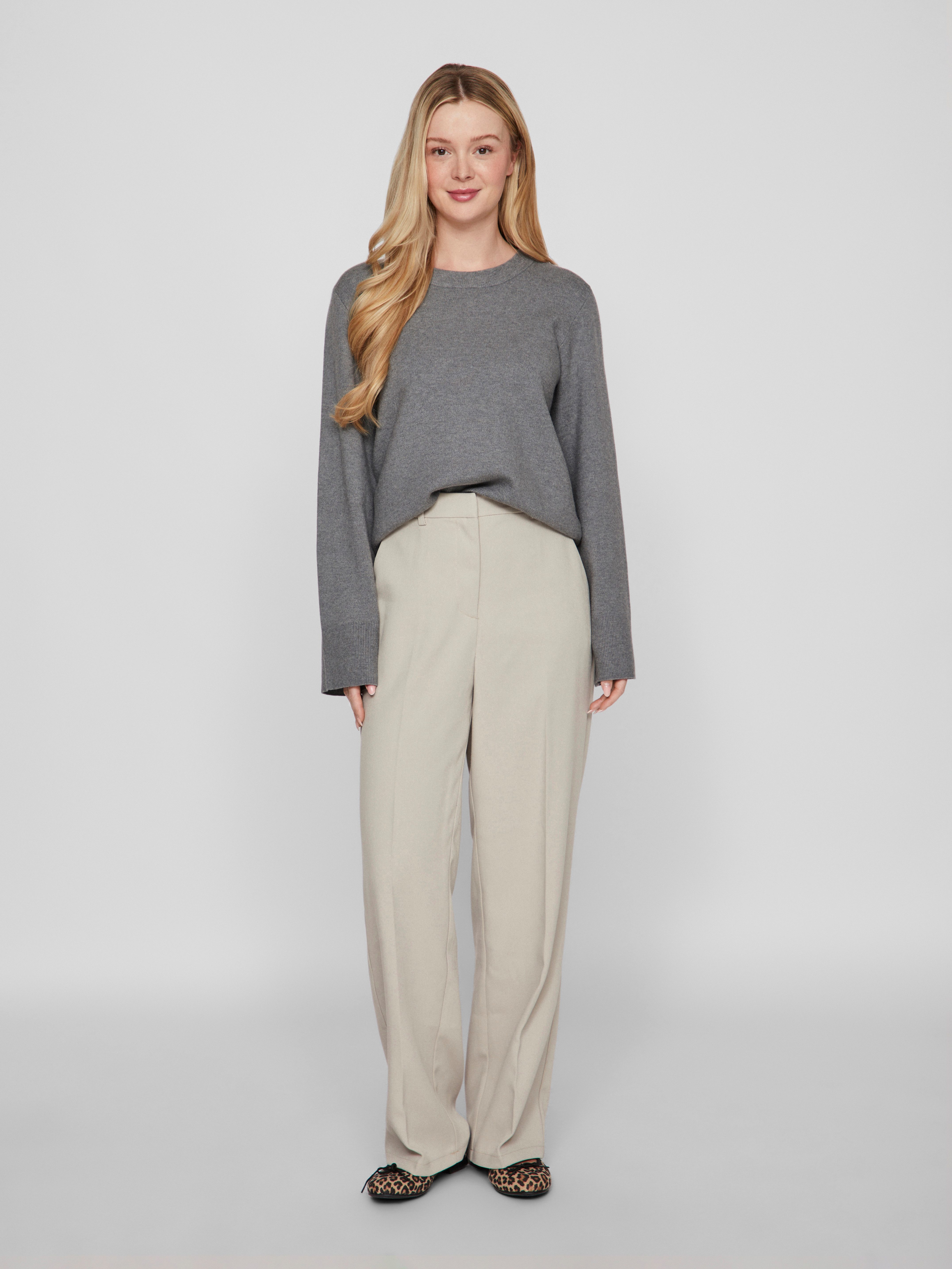 Vila Rundhalspullover VICASSIE O-NECK L/S KNIT TOP - NOOS