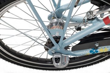 Almrausch Kinderfahrrad Zucker 3 20 Wave, 3 Gang Shimano Nexus 3 Rücktritt Schaltwerk, Nabenschaltung Rücktritt, Kinderrad 20 Zoll Junge Mädchen Tiefeinstieg blau