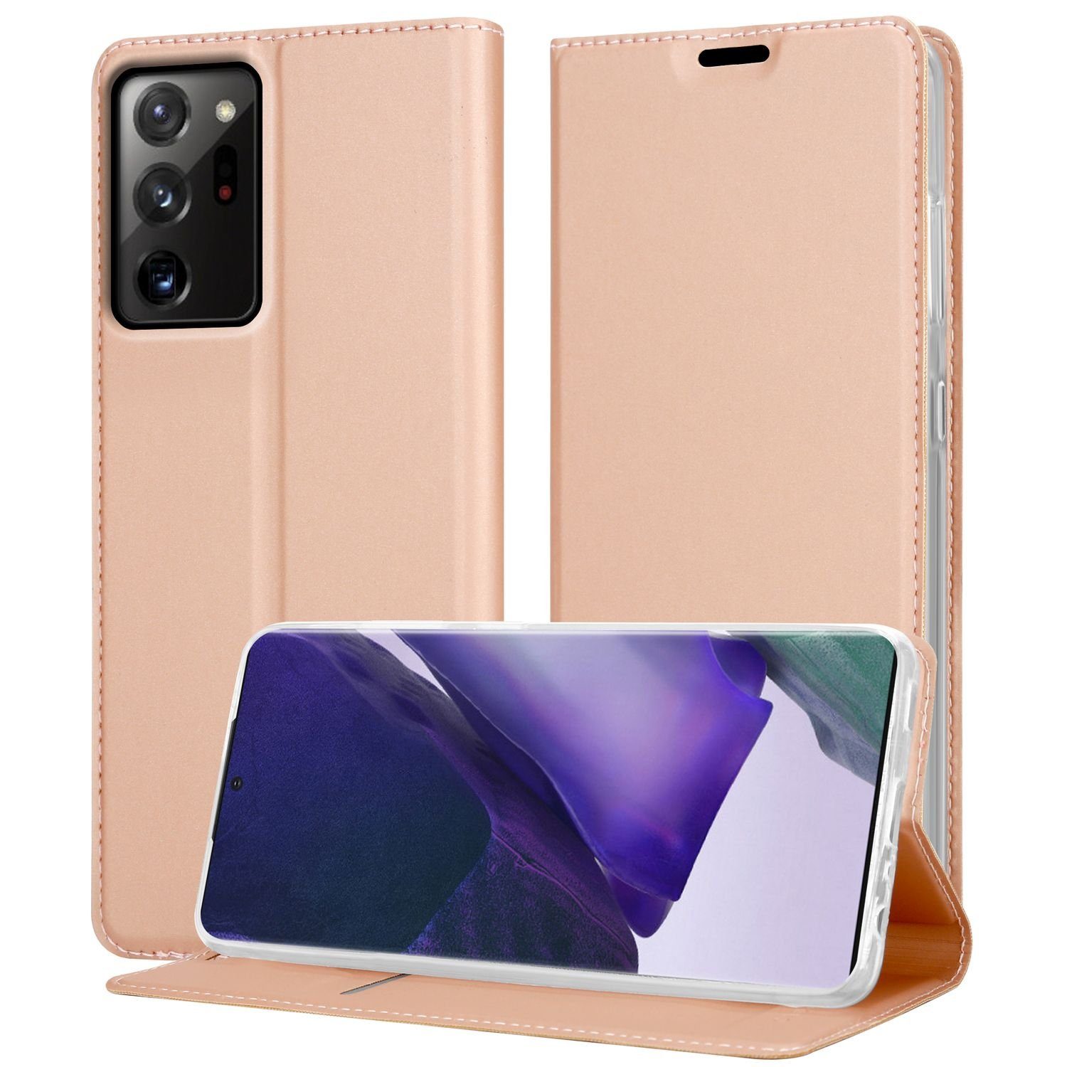 Cadorabo Handyhülle für Samsung Galaxy NOTE 20 ULTRA Hülle Samsung Galaxy NOTE 20 ULTRA, Schutzhülle Hülle mit Standfunktion, Magnetverschluss und Kartenfach
