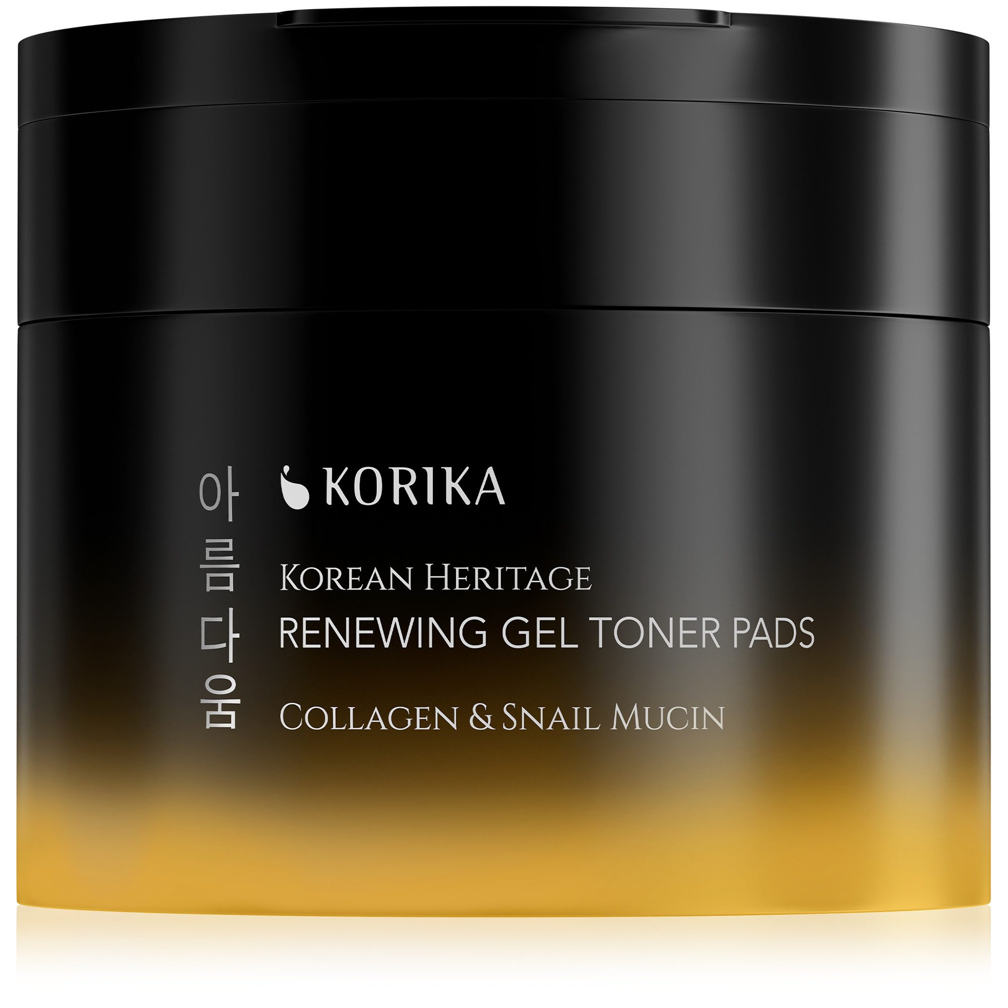 Korika Gesichtspflege Korean Heritage Collagen & Snail Mucin Renewing Gel Toner Pads, 70-tlg.